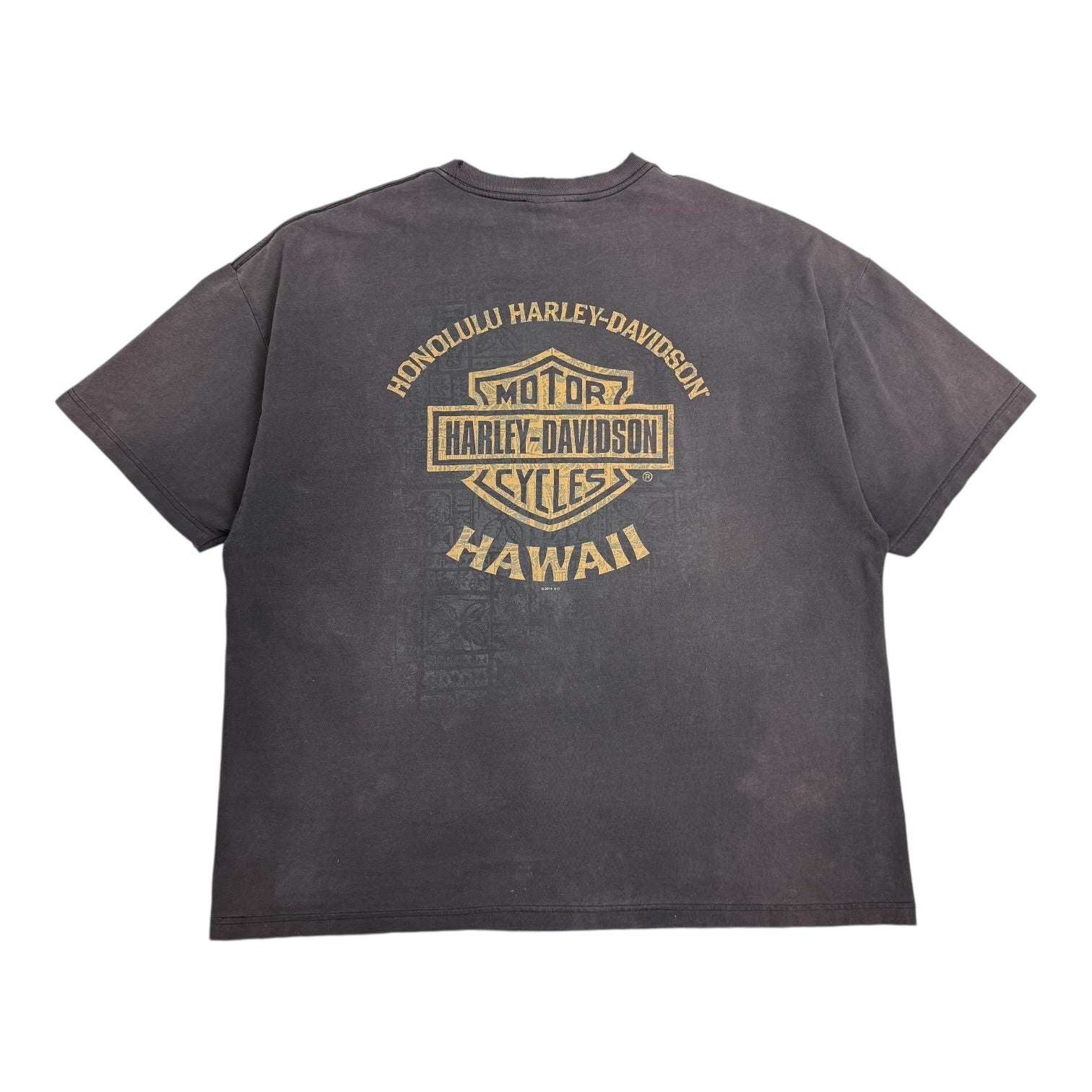 Vintage Harley Davidson Of Honolulu Hawaii Tee Faded Black