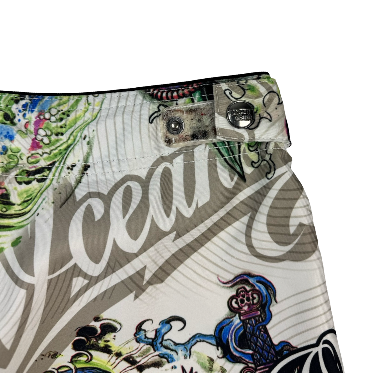Vintage Ocean Earth Cyber Tattoo Mall Goth Shorts