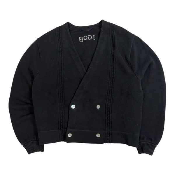 BODE Double Breasted Cardigan Black
