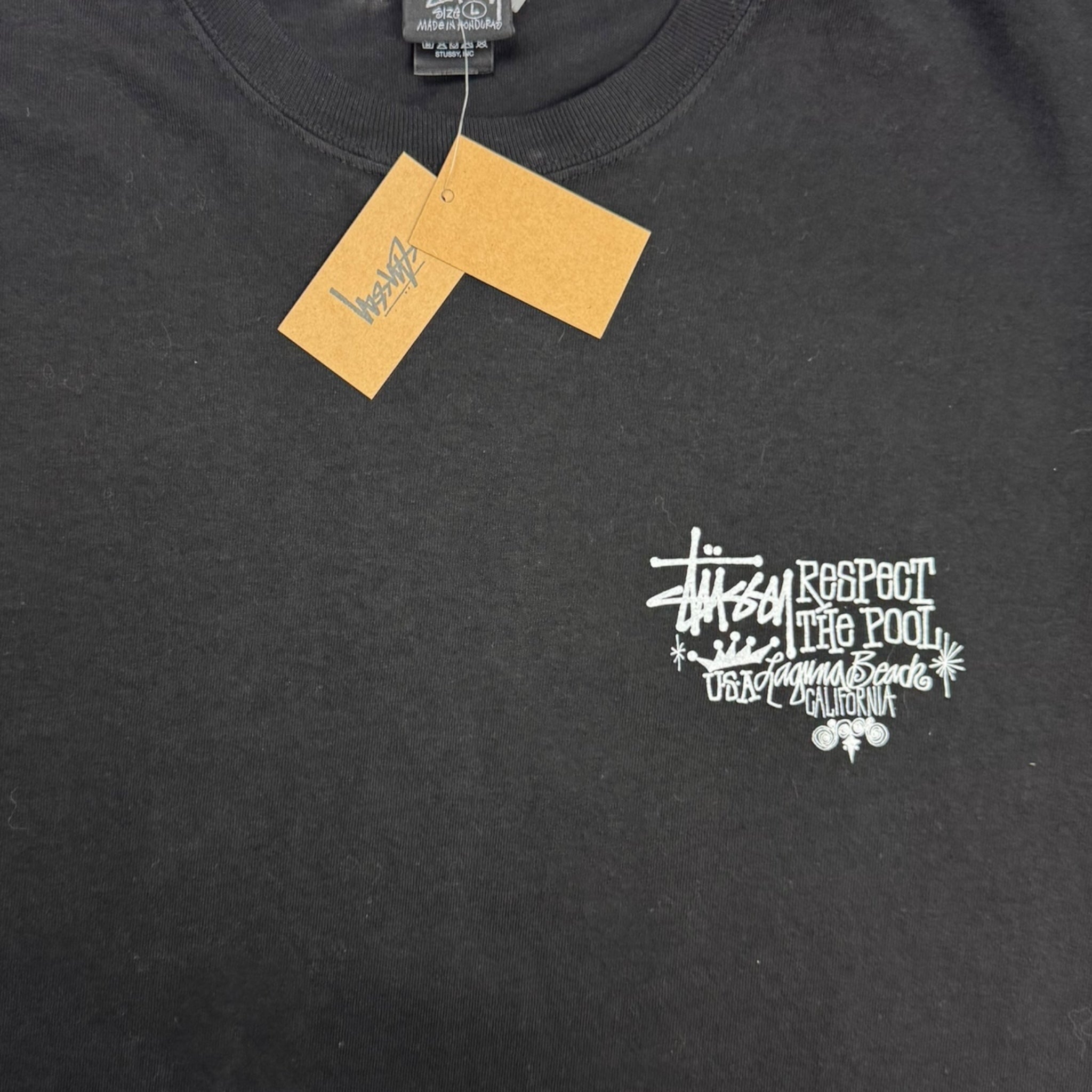 Stussy Respect The Pool Tee Pigment Dyed Black