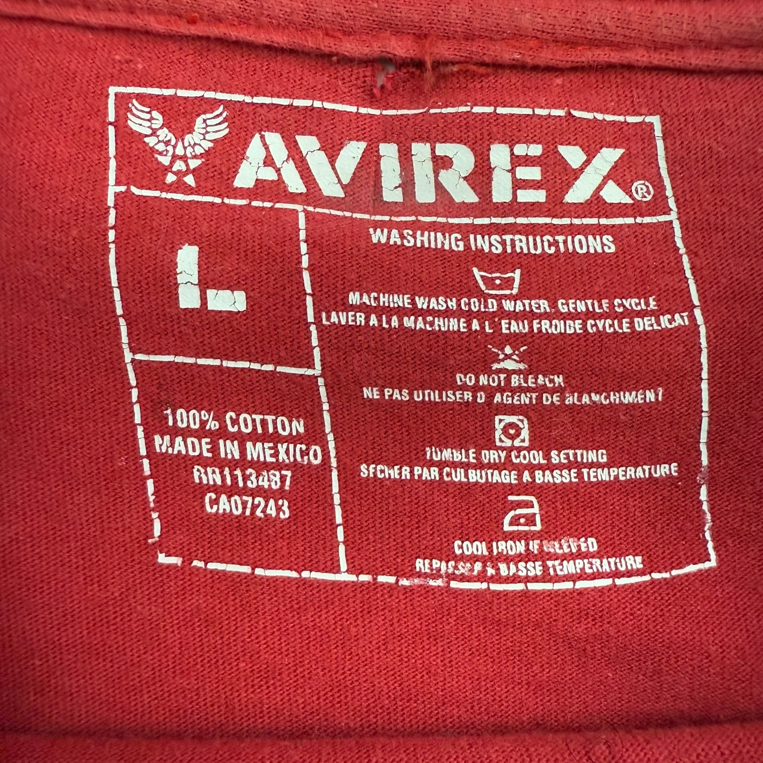 Vintage Avirex Tiger Tee Red