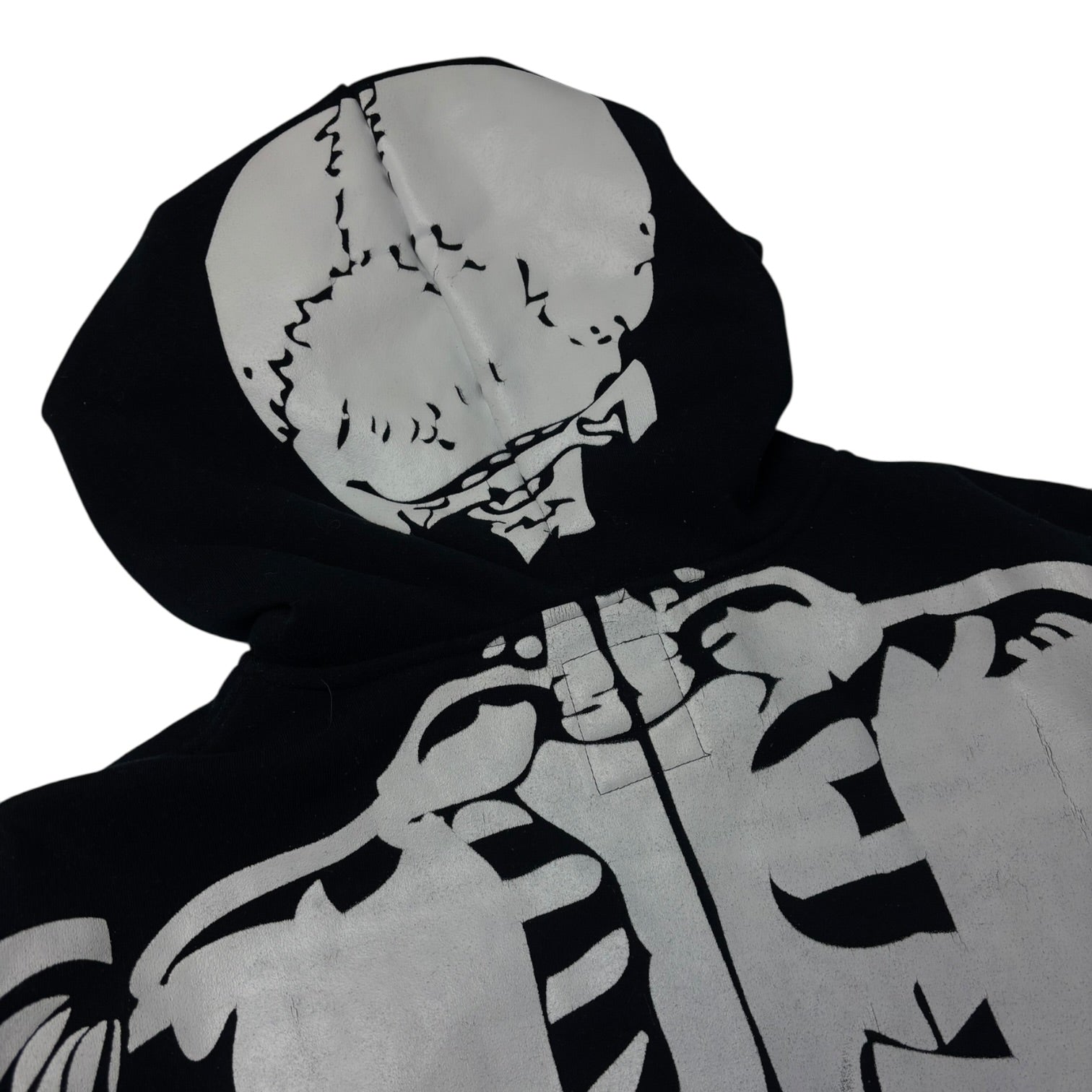 Vintage Y2K Mecca Skeleton Full-Zip Hoodie Black