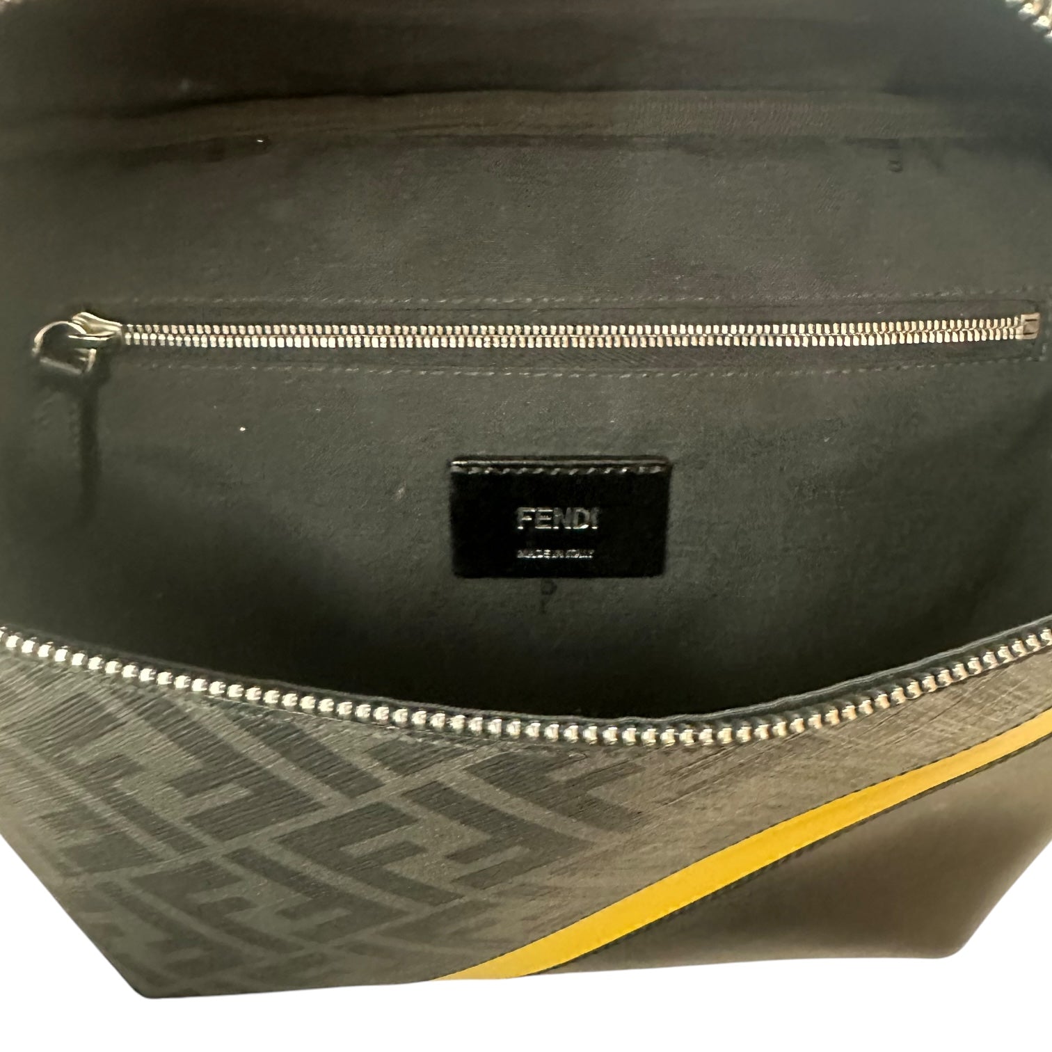 Fendi Zucca Diagonal Pattern Belt Bag