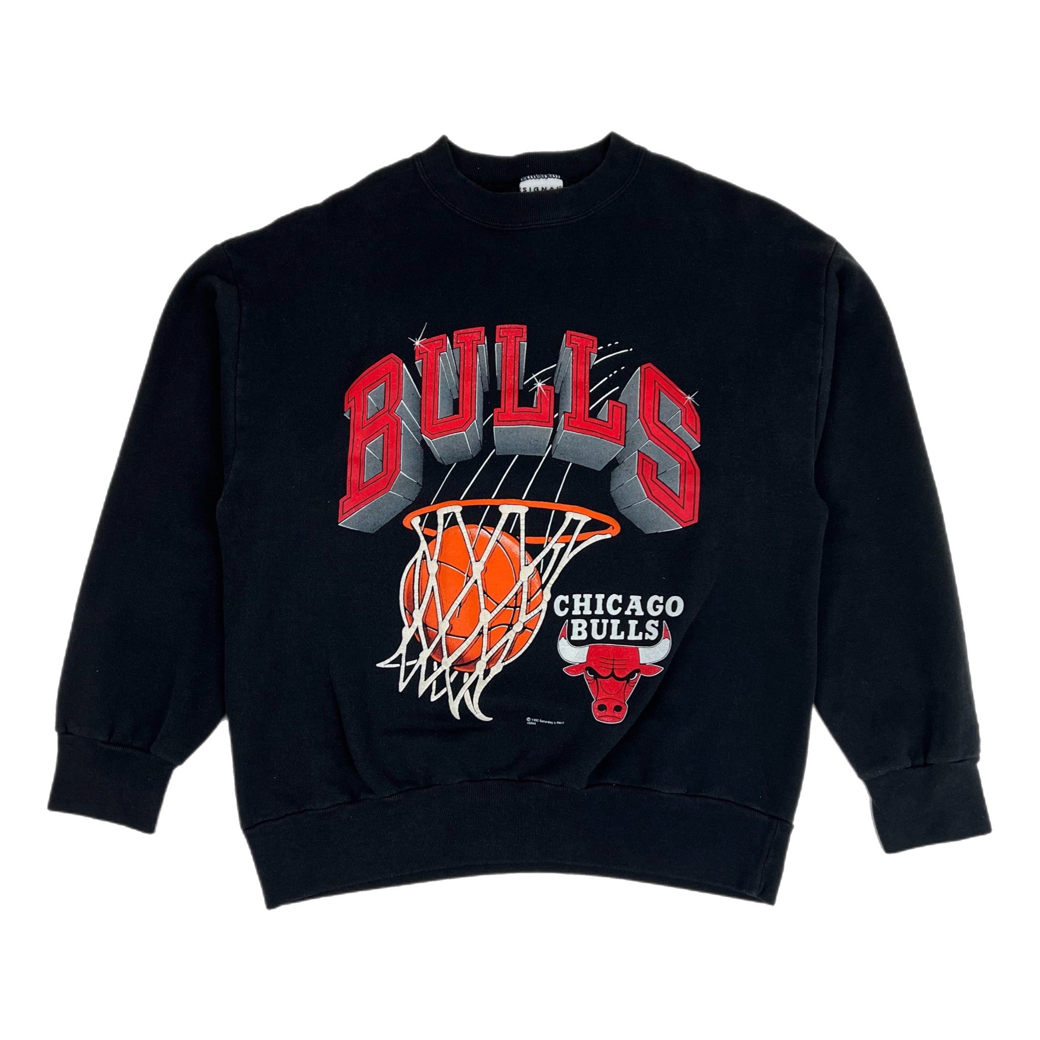 1992 Chicago Bulls Crewneck - Black Vintage Sweatshirt