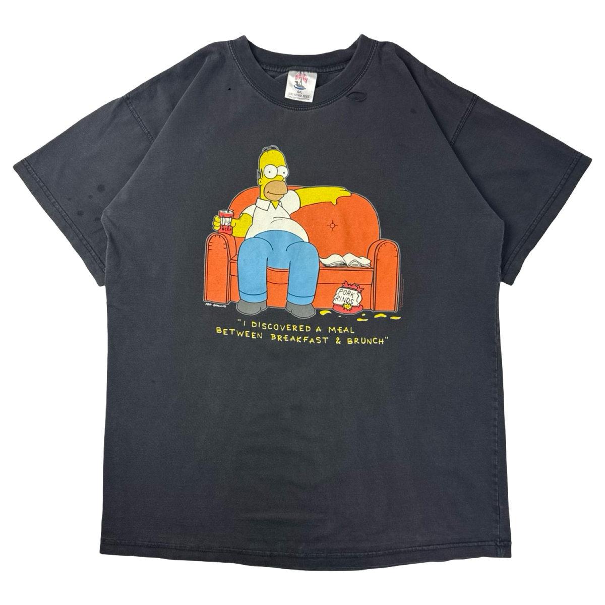 Vintage The Simpsons Beer On The Couch T-Shirt