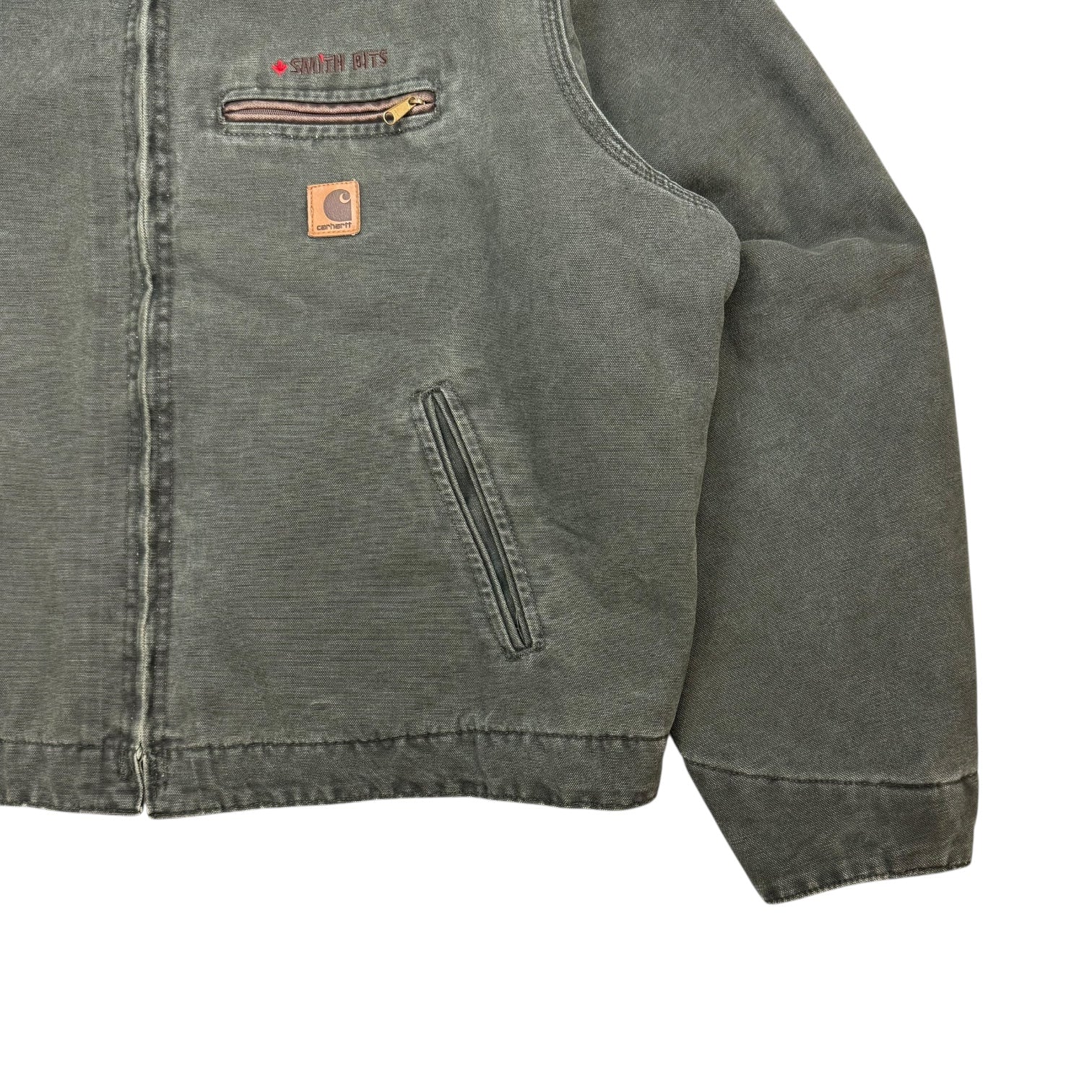 Vintage Carhartt Detroit Blanket Lined Jacket Moss Green