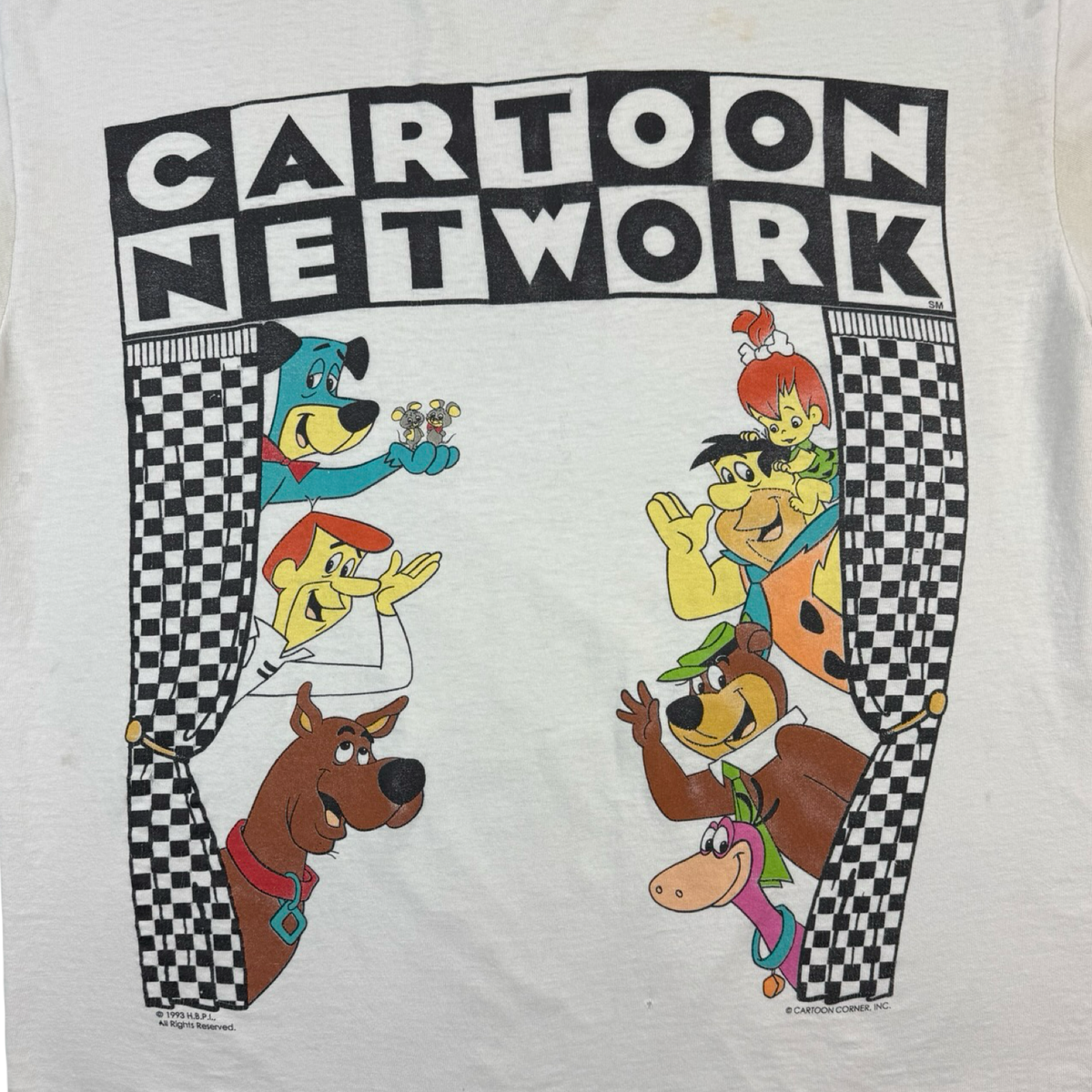 1993 Cartoon Network Characters Behind The Curtain TV Promo T-Shirt