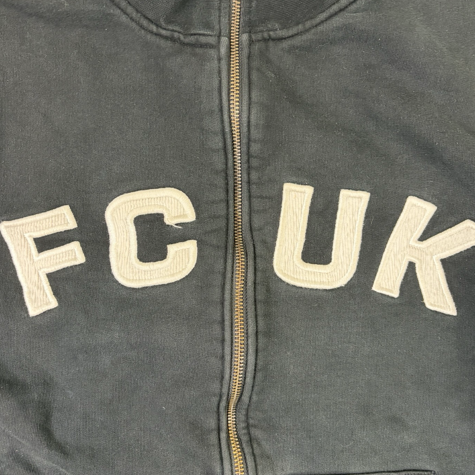 French Connection FCUK Zip Up Sweater Black