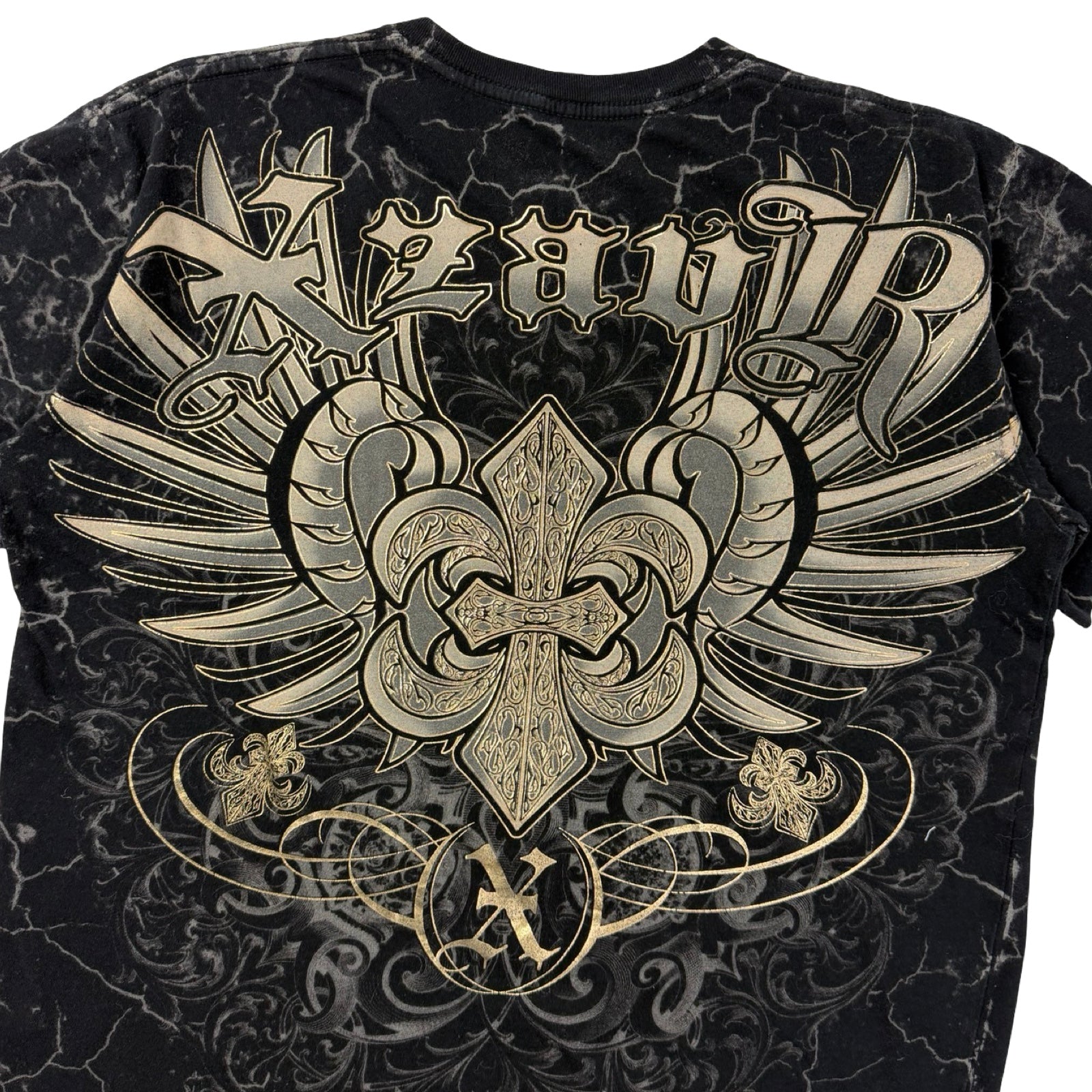 Vintage Y2K Xzavier Screaming Punk Skulls T-Shirt Black