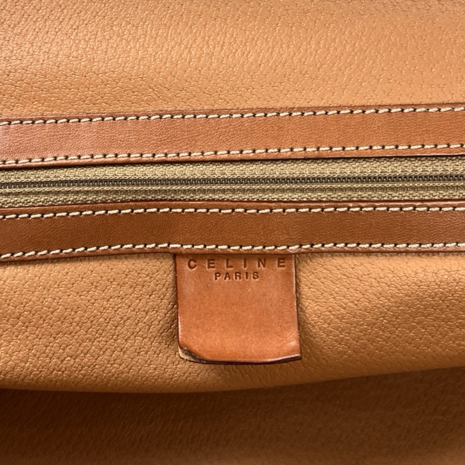 Vintage Celine Macadam Coated Canvas Travel Duffle Bag