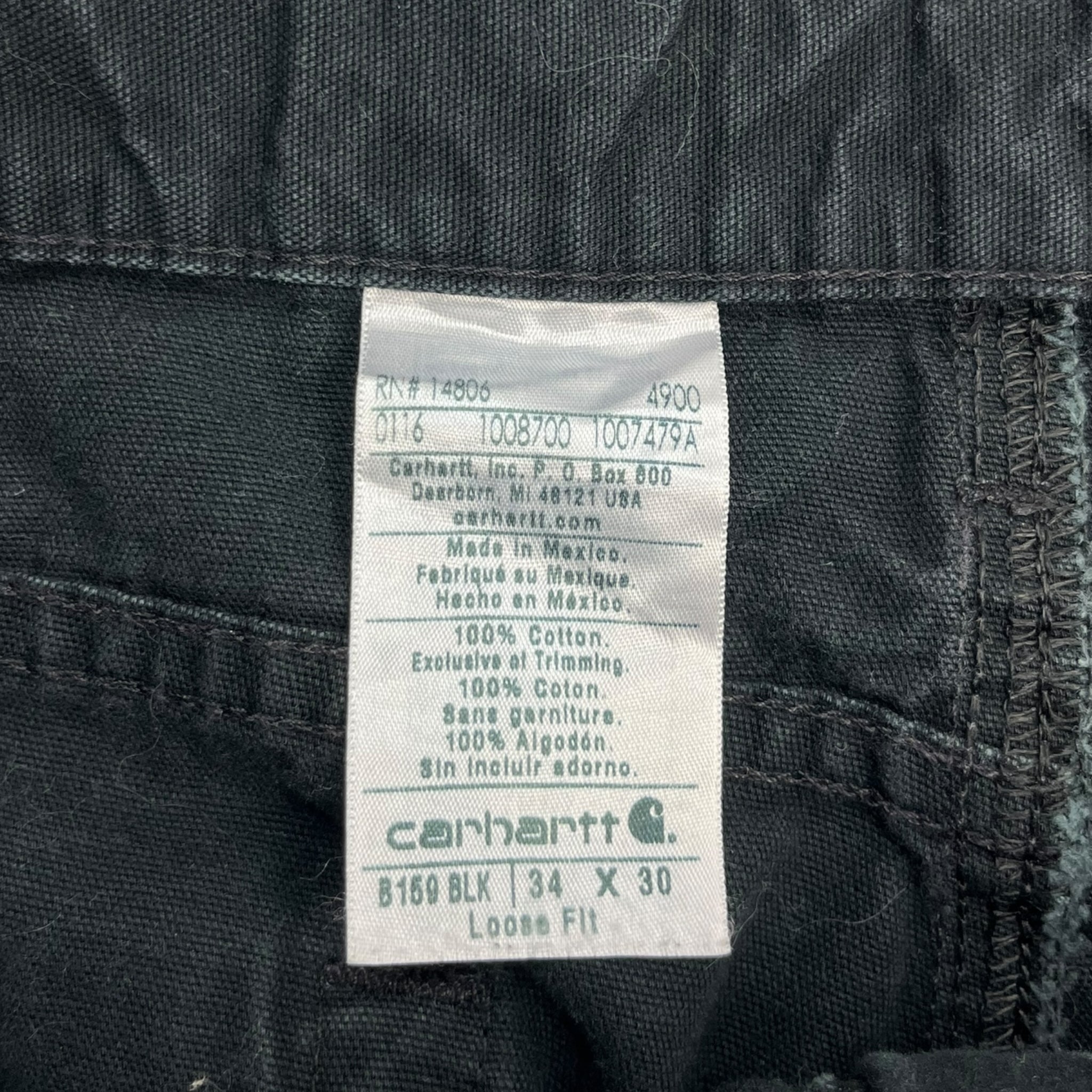 Carhartt Loose Fit Carpenter Pants Faded Black