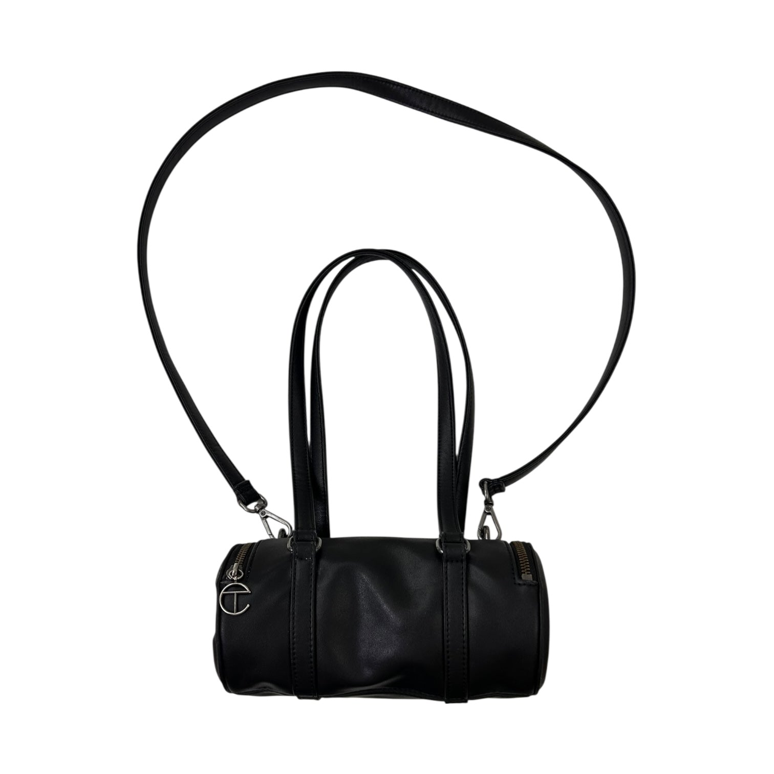 Telfar Small Leather Duffle Black