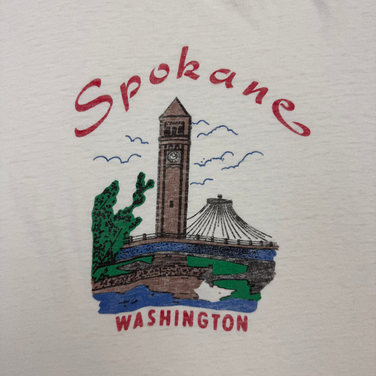 Vintage Spokane Washington Tee White