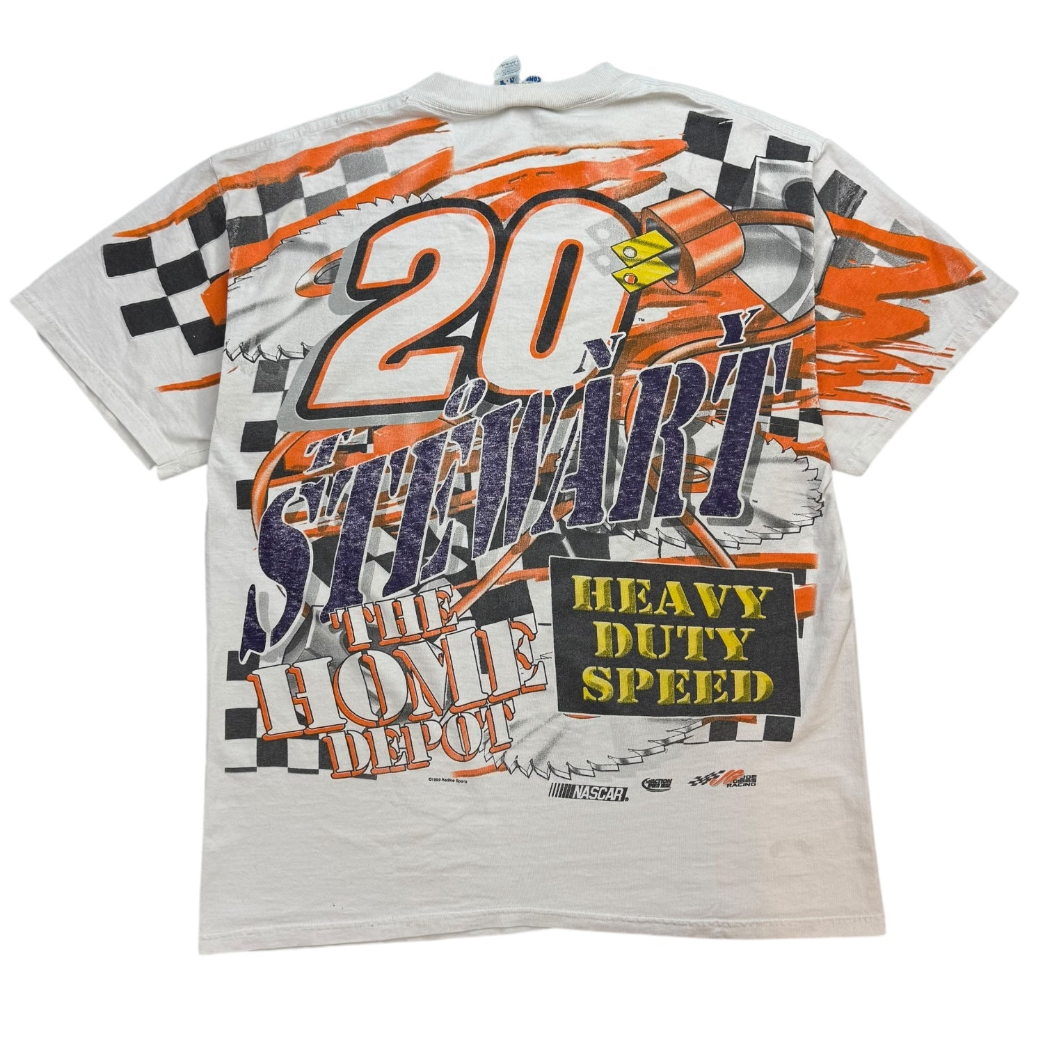 Vintage NASCAR Tony Stewart Home Depot AOP Tee White