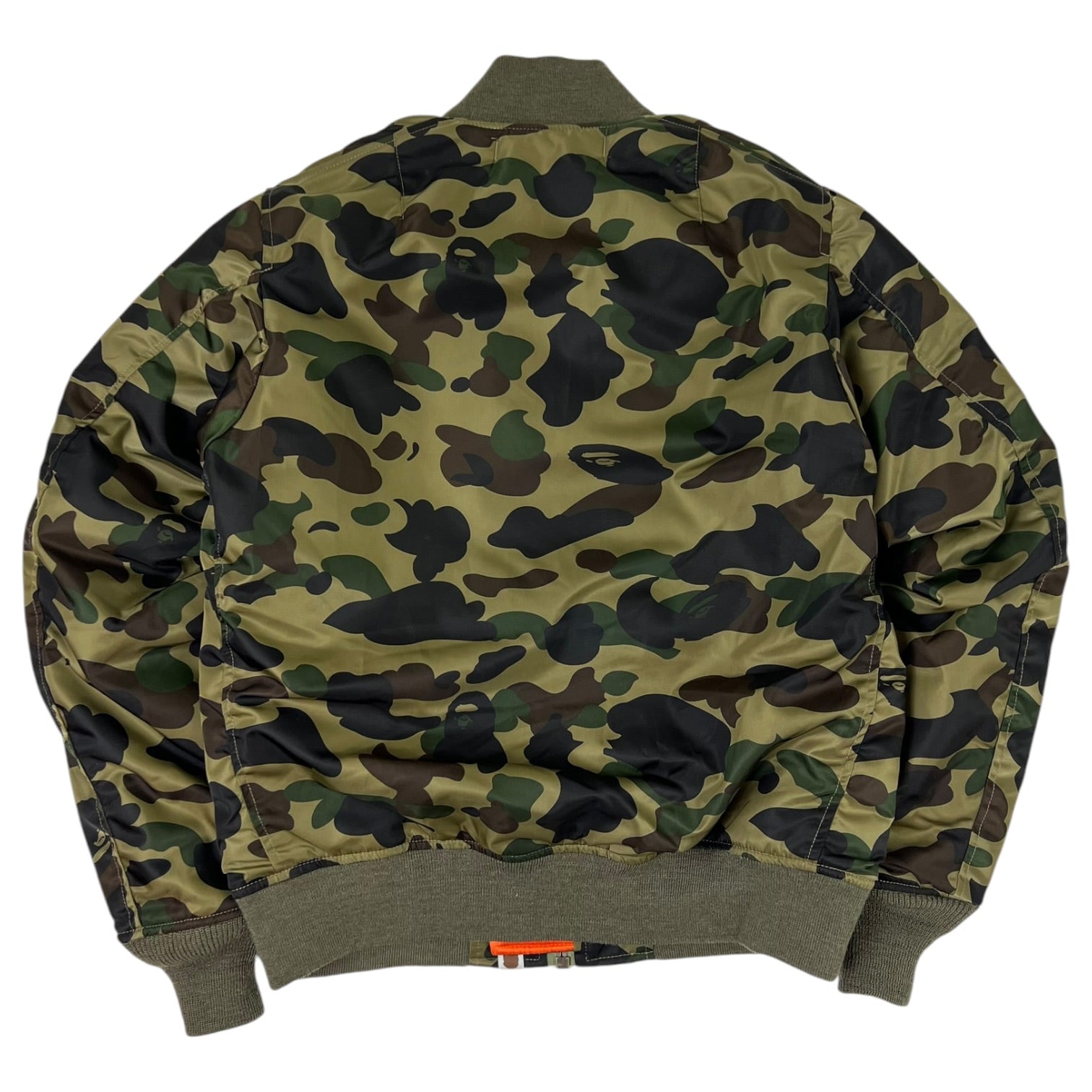 A Bathing Ape 1st Camo MA-1 Flight Jacket Green Camo