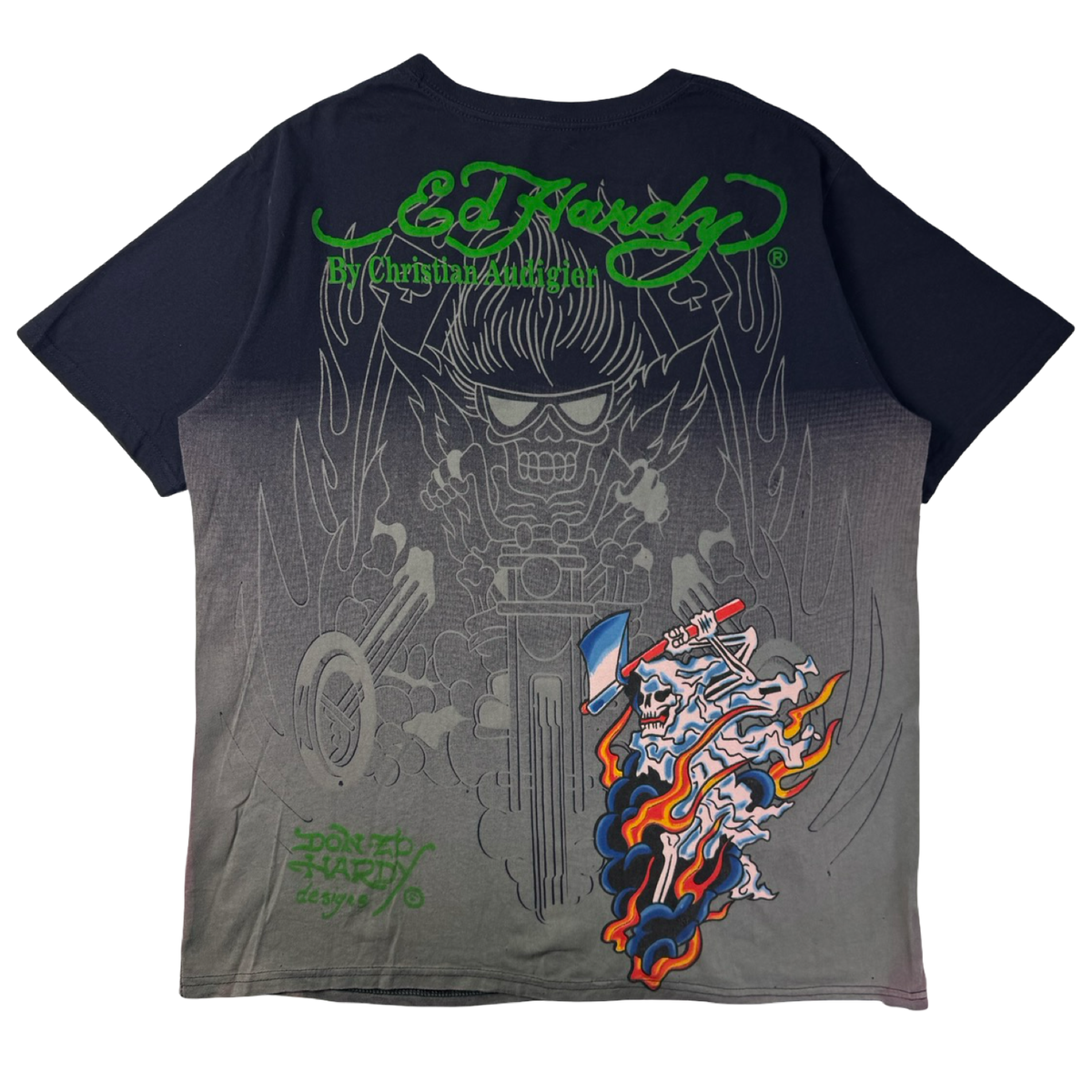 Vintage Y2K Ed Hardy Live to Ride Dead or Alive Rhinestone T-Shirt