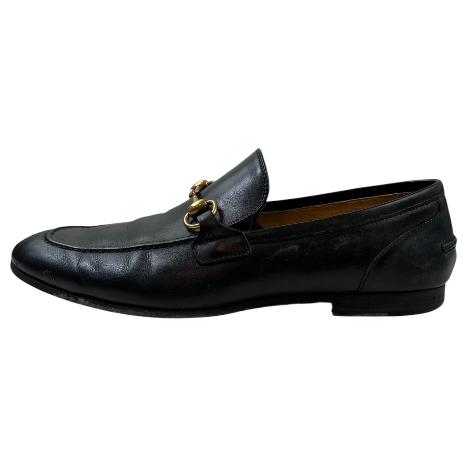 Gucci Jordaan Horsebit Leather Loafers Black