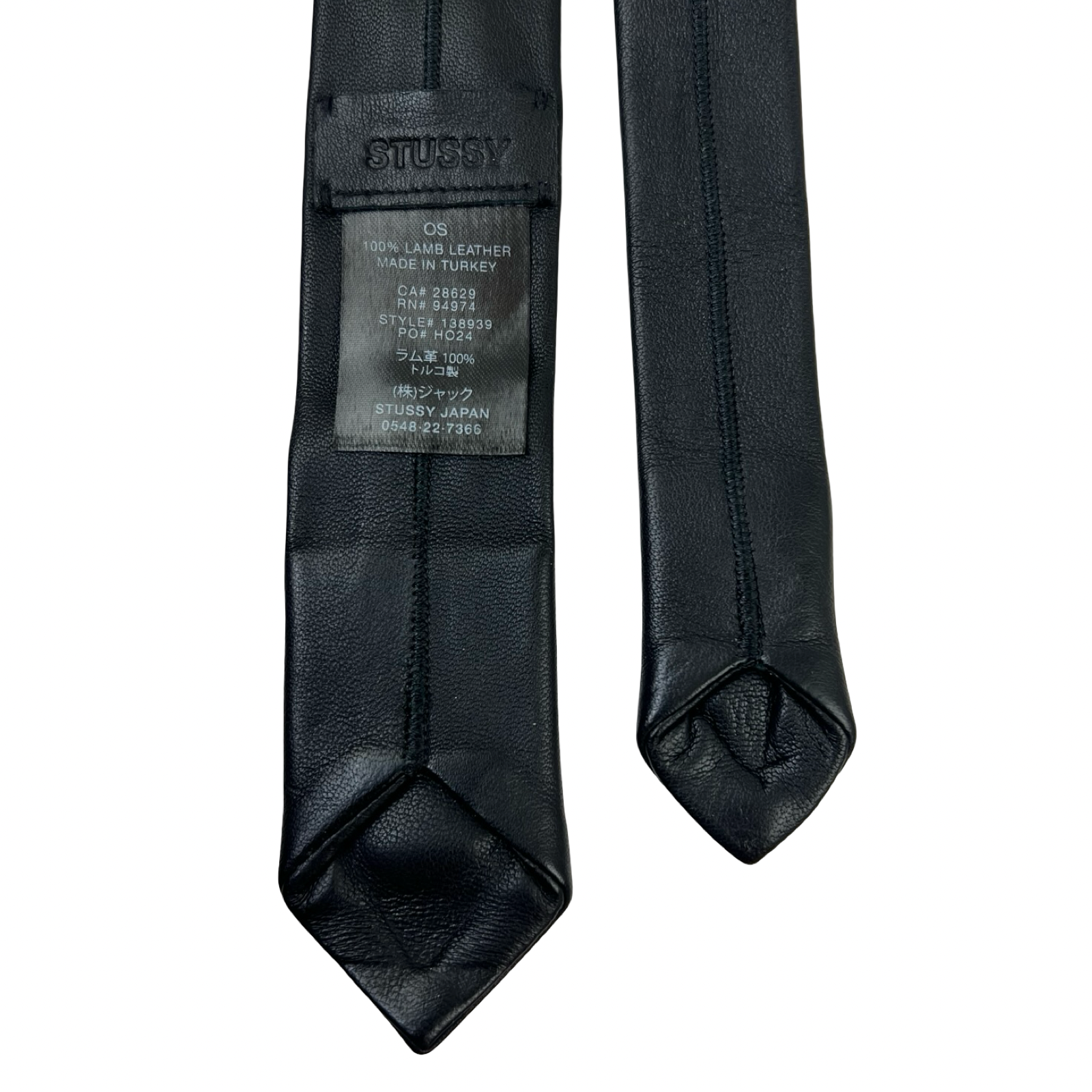 Stussy Leather Tie Black