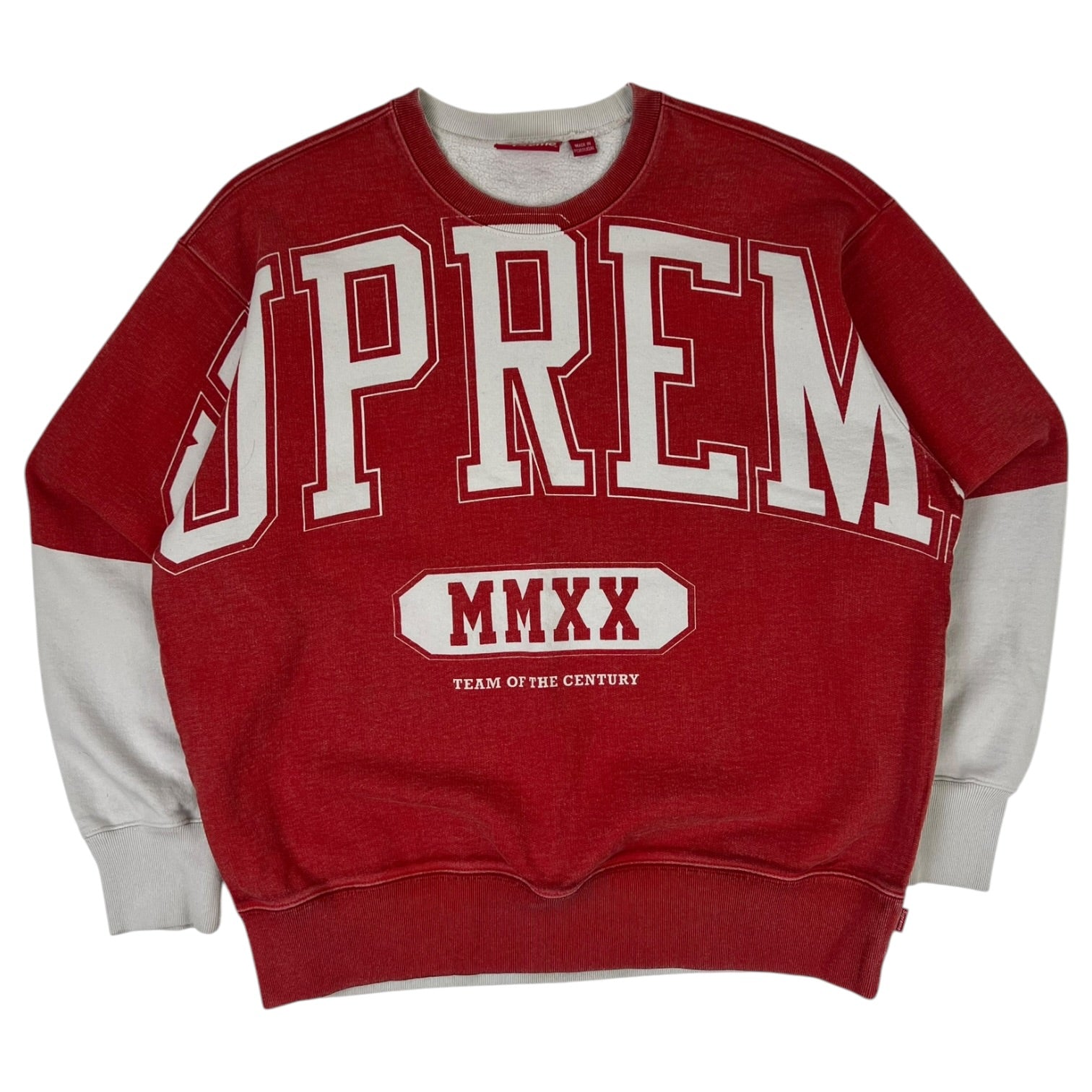 Supreme Overprint Crewneck White