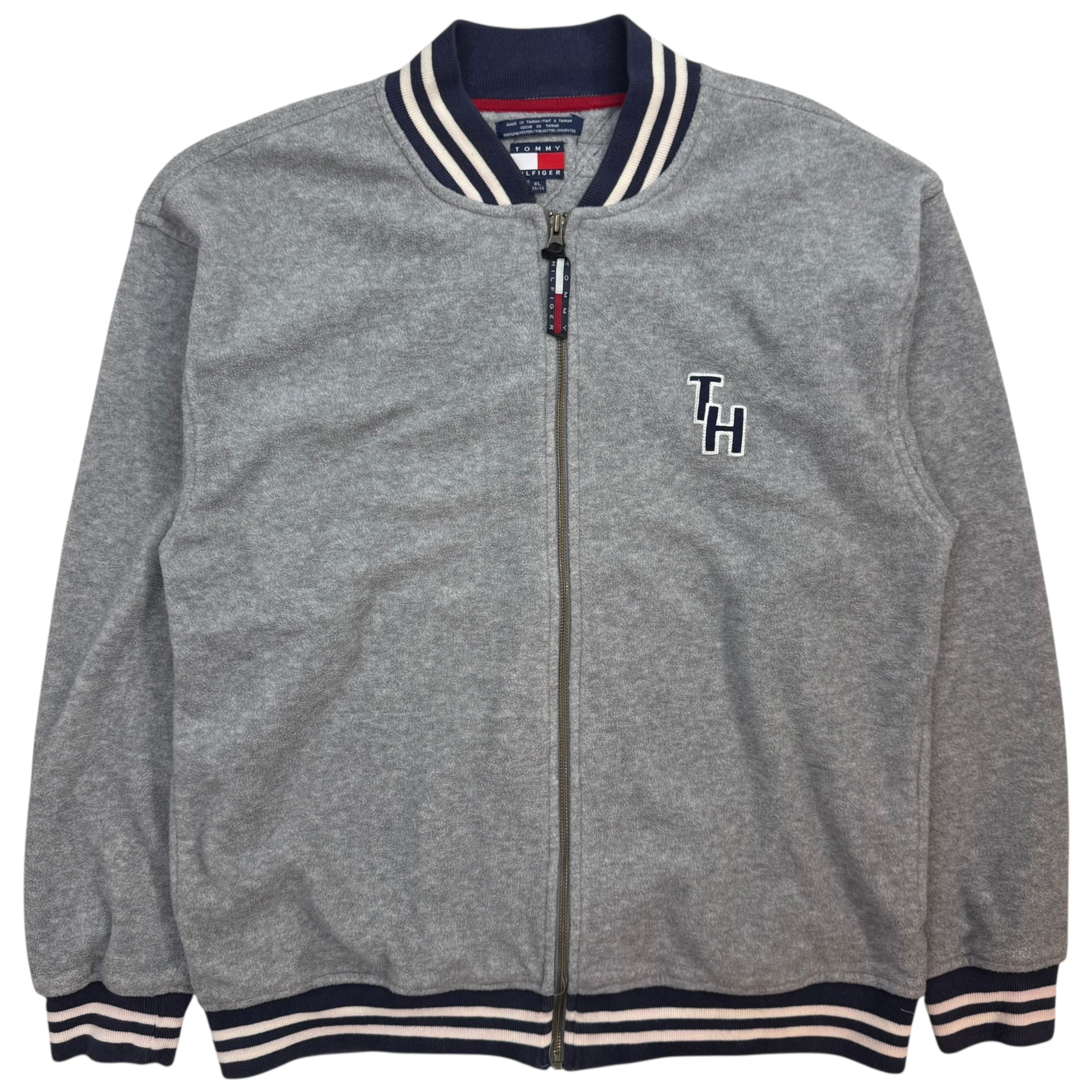Vintage Tommy Hilfiger Bomber Jacket Grey