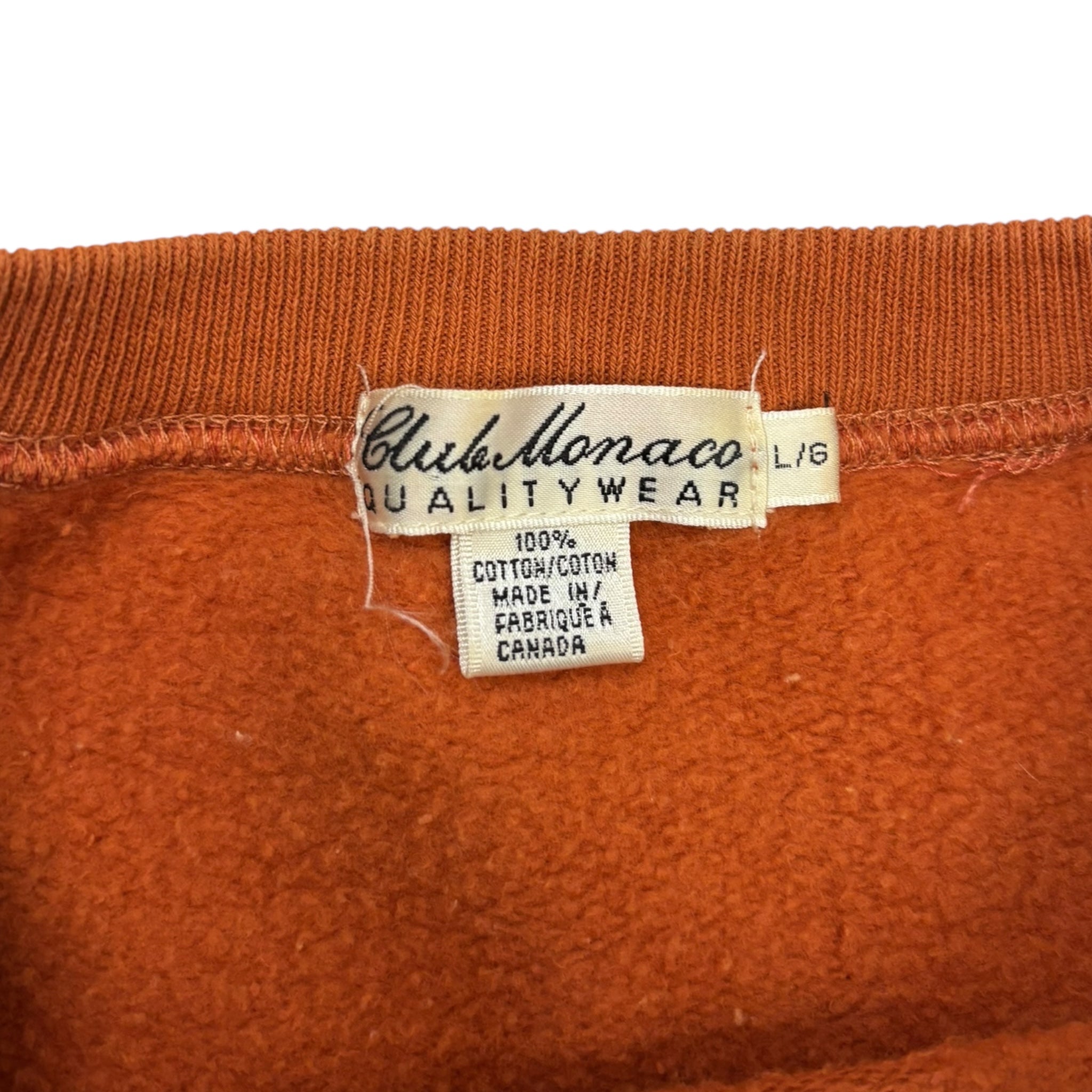 Vintage Club Monaco Athletic Crewneck Orange