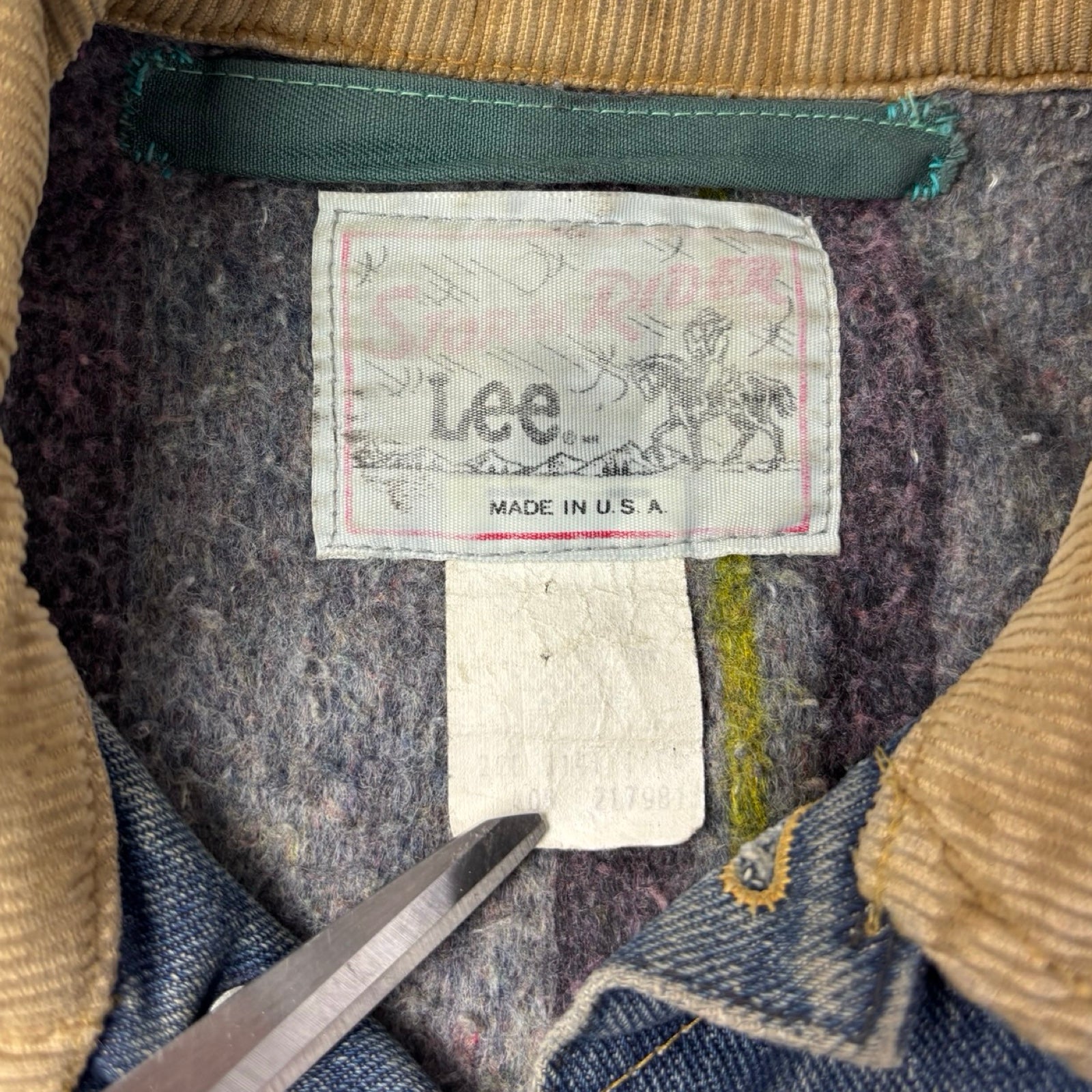Vintage 70’s Lee Storm Rider Denim Trucker Jacket Dark Wash