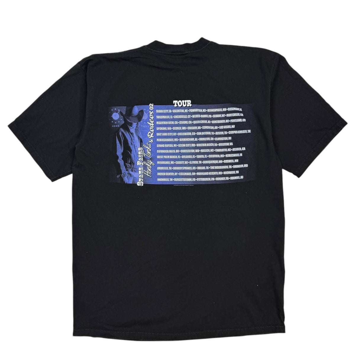 2002 Dwight Yoakam Honky Tonks & Rodeos Tour Tee Black