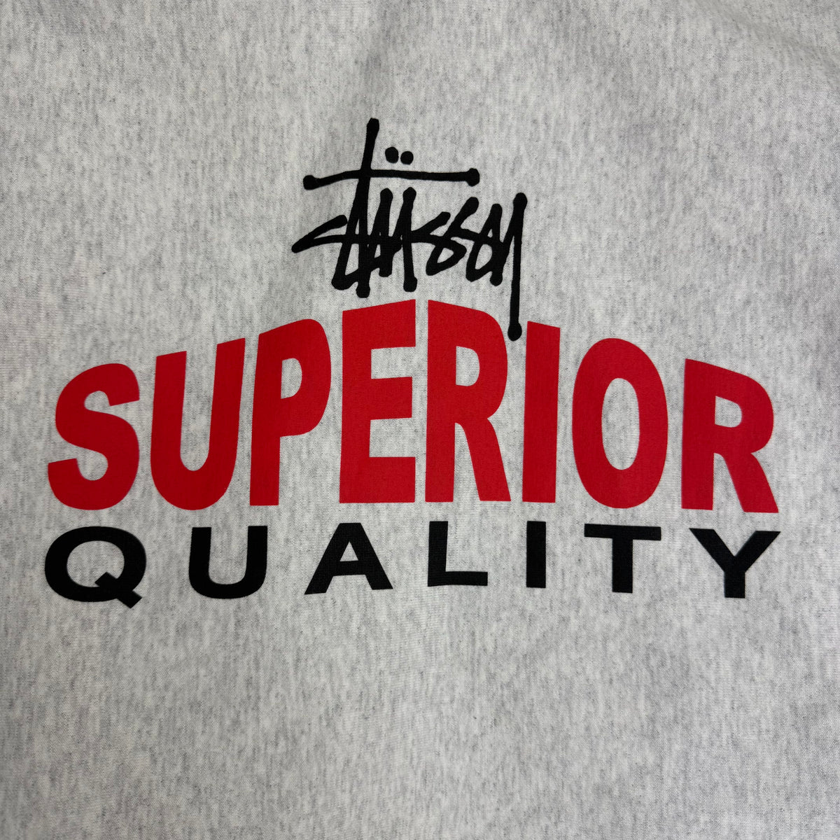 Stussy Superior Quality Zip Up Hoodie Grey