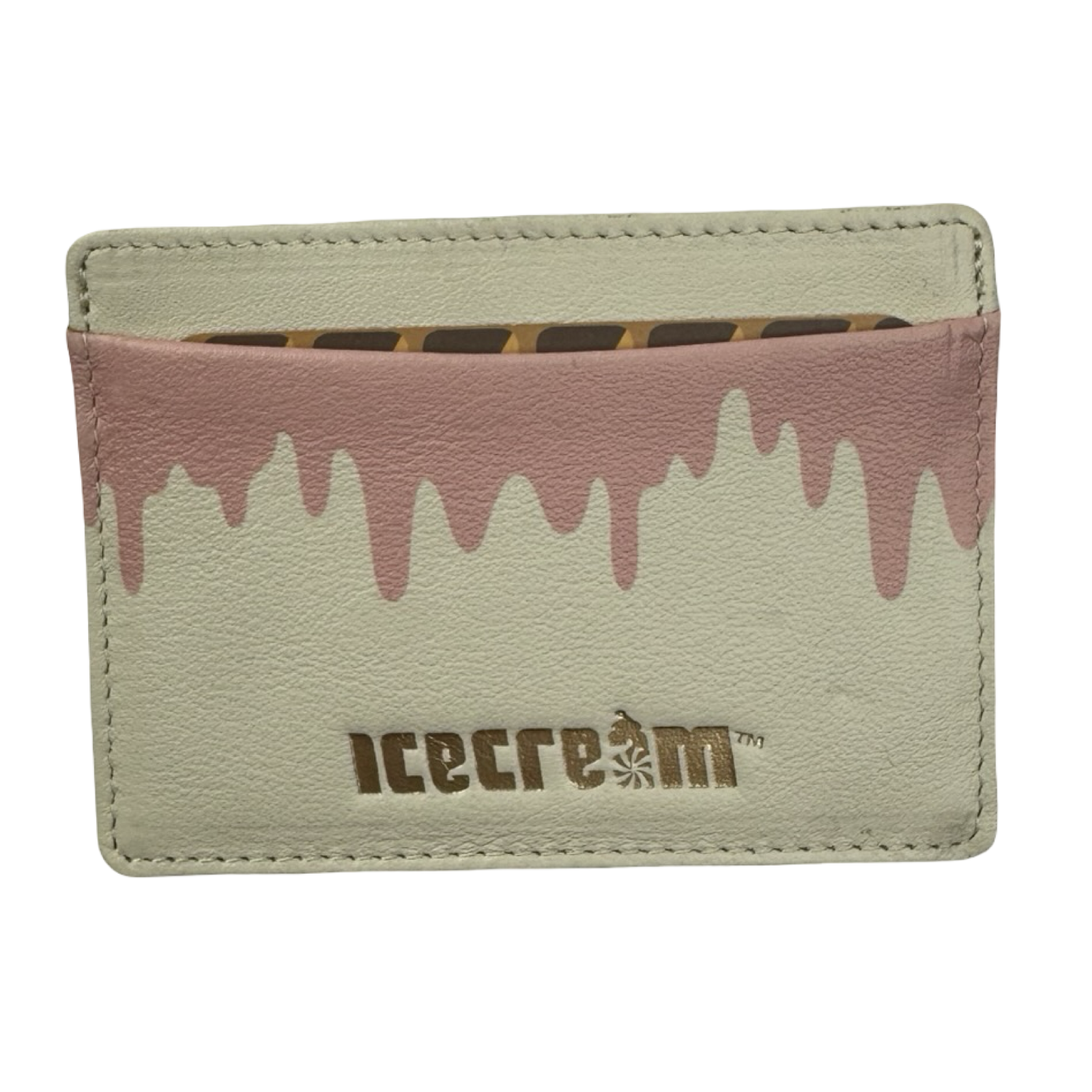 Ice Cream Drippy Card Holder White/Pink