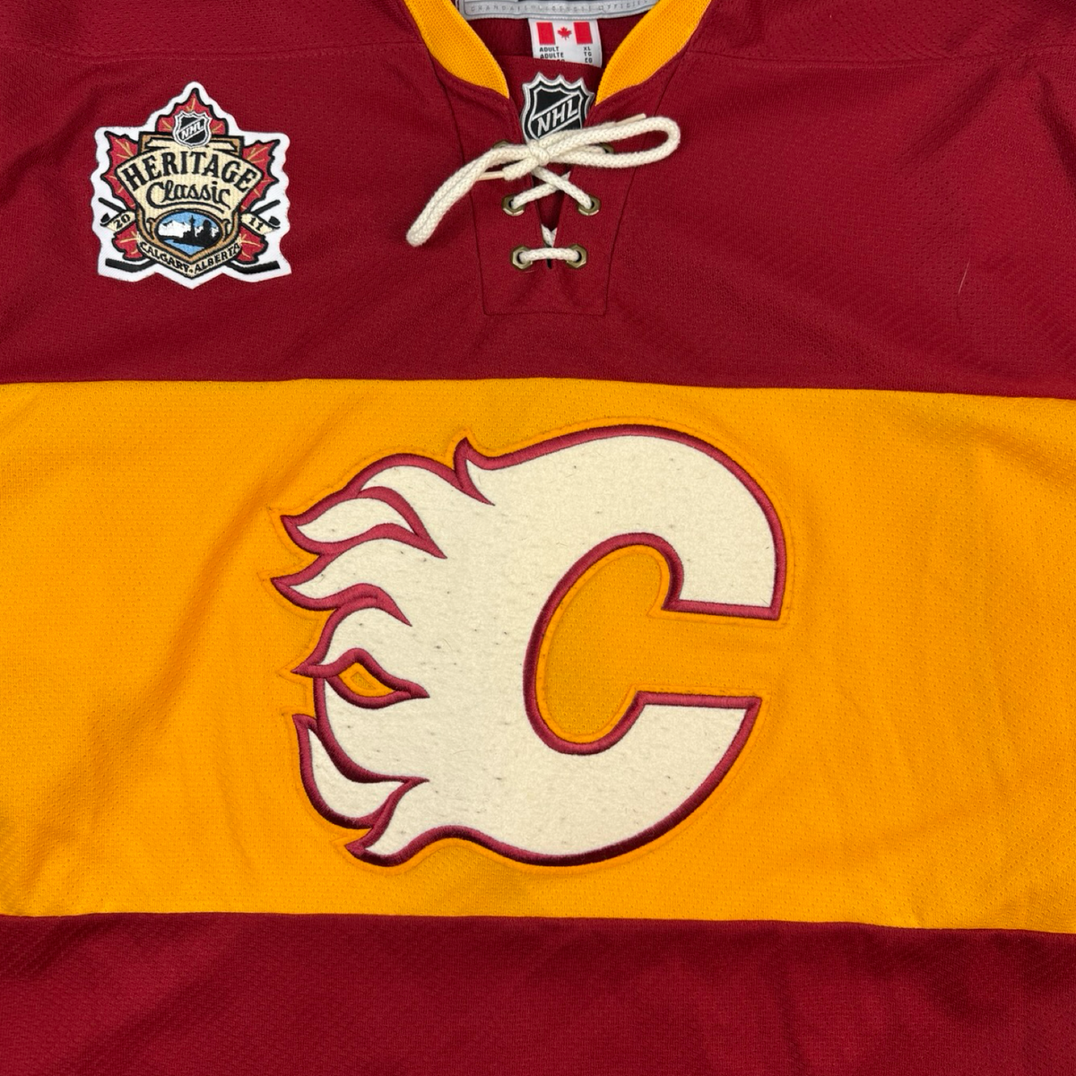Vintage Reebok Calgary Flames Heritage Classic NHL Jersey