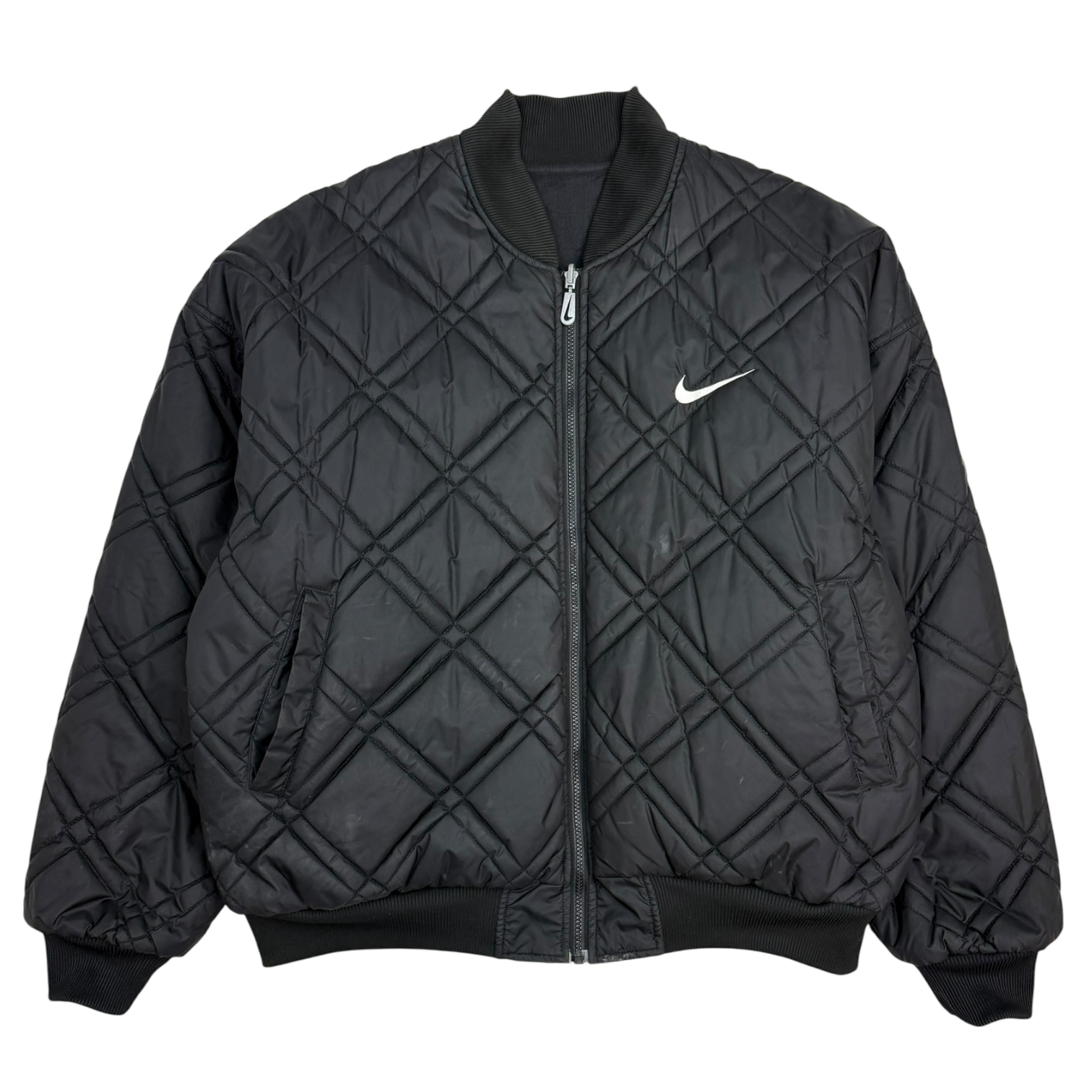 Vintage Nike Quilted Reversible Jacket Black