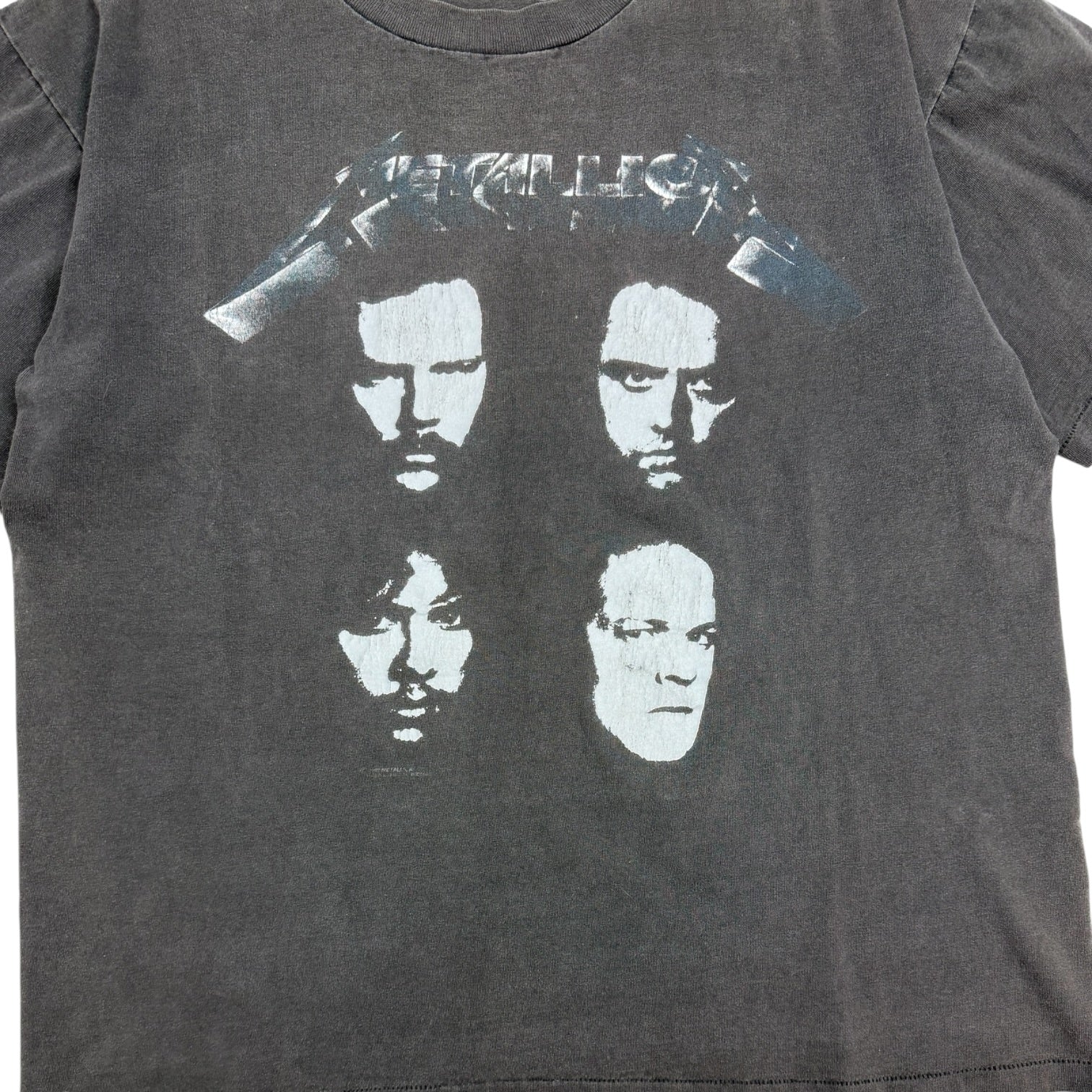 1991 Metallica 4 Faces Tour T-Shirt Black