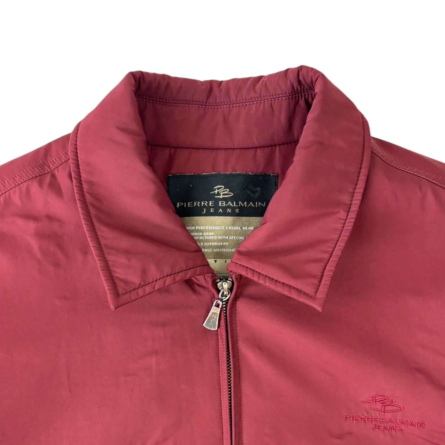 Pierre Balmain Jeans Bomber Jacket Maroon