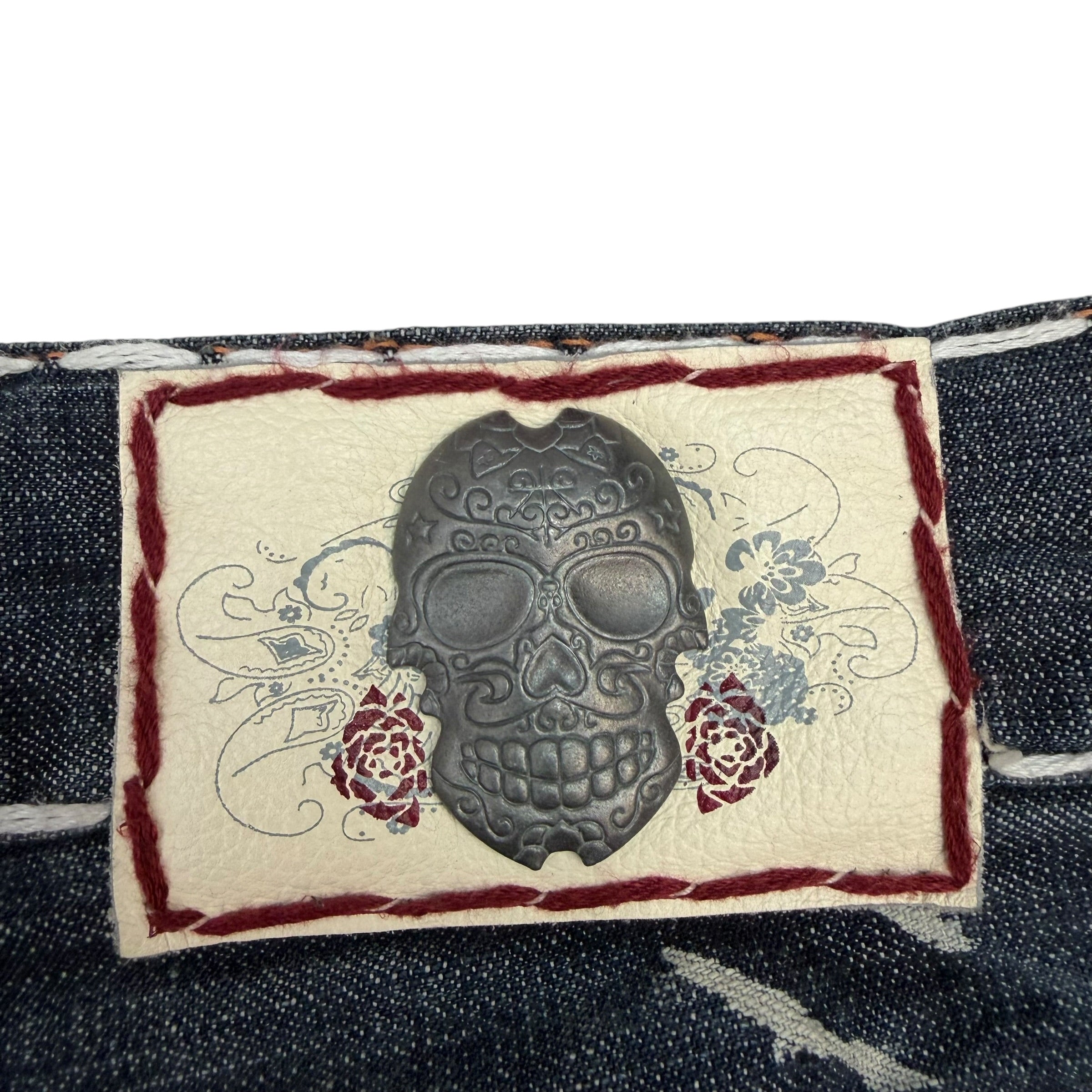 Vintage Laguna Beach Double Stitch Embroidered Jeans Blue