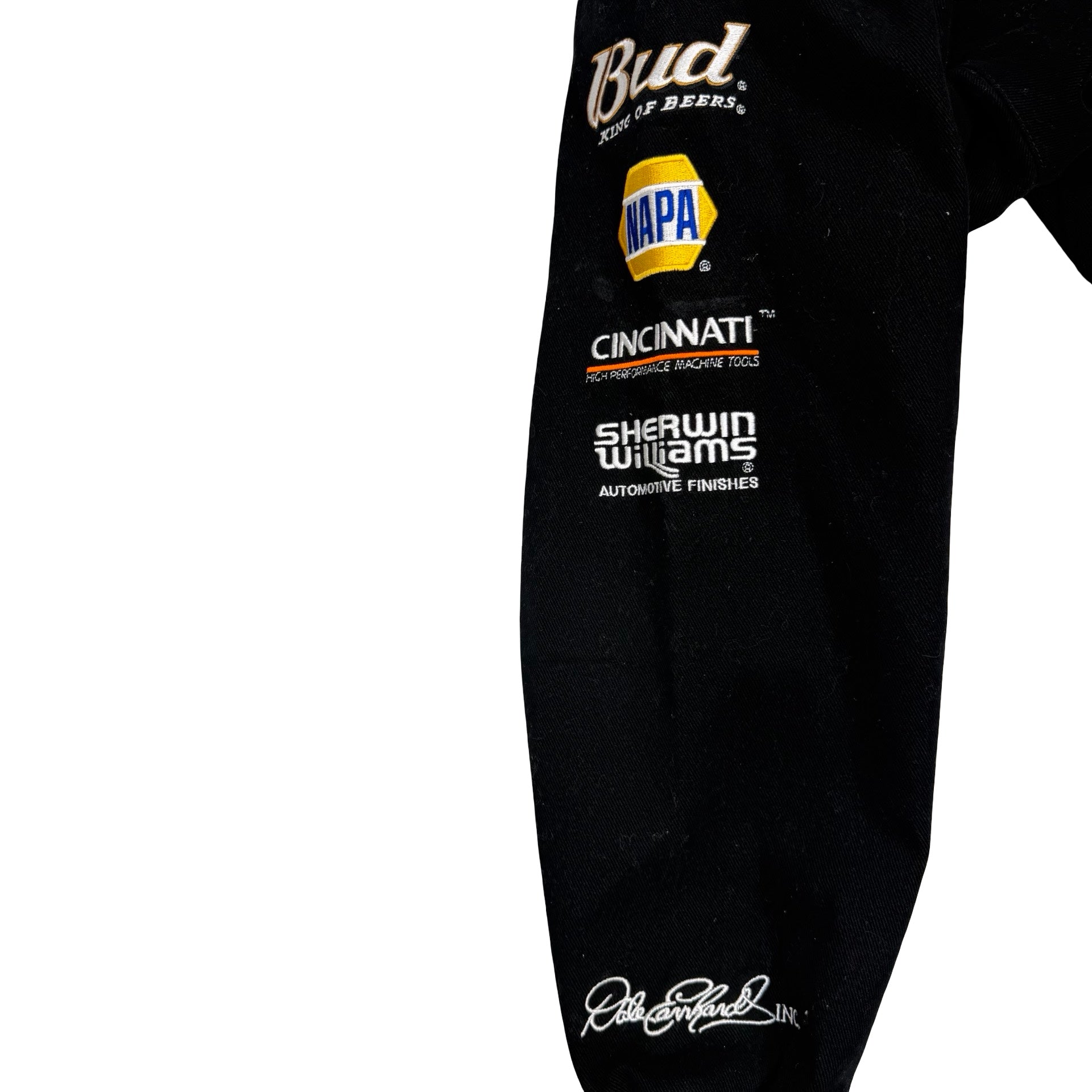 Vintage NASCAR Dale Earnhardt Jr Budweiser King Of Beers Racing Jacket Black