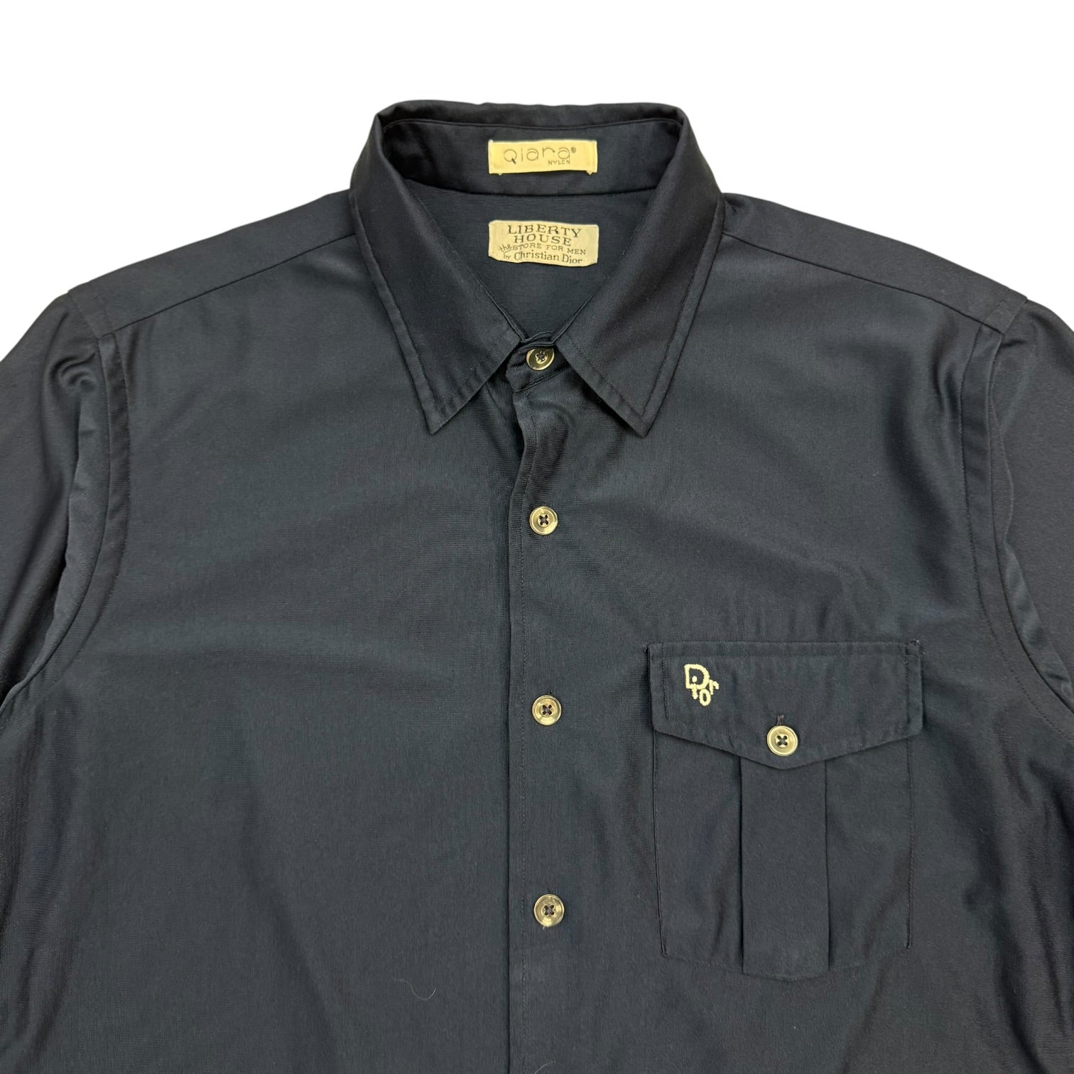 Vintage Christian Dior Button Up Shirt Blue