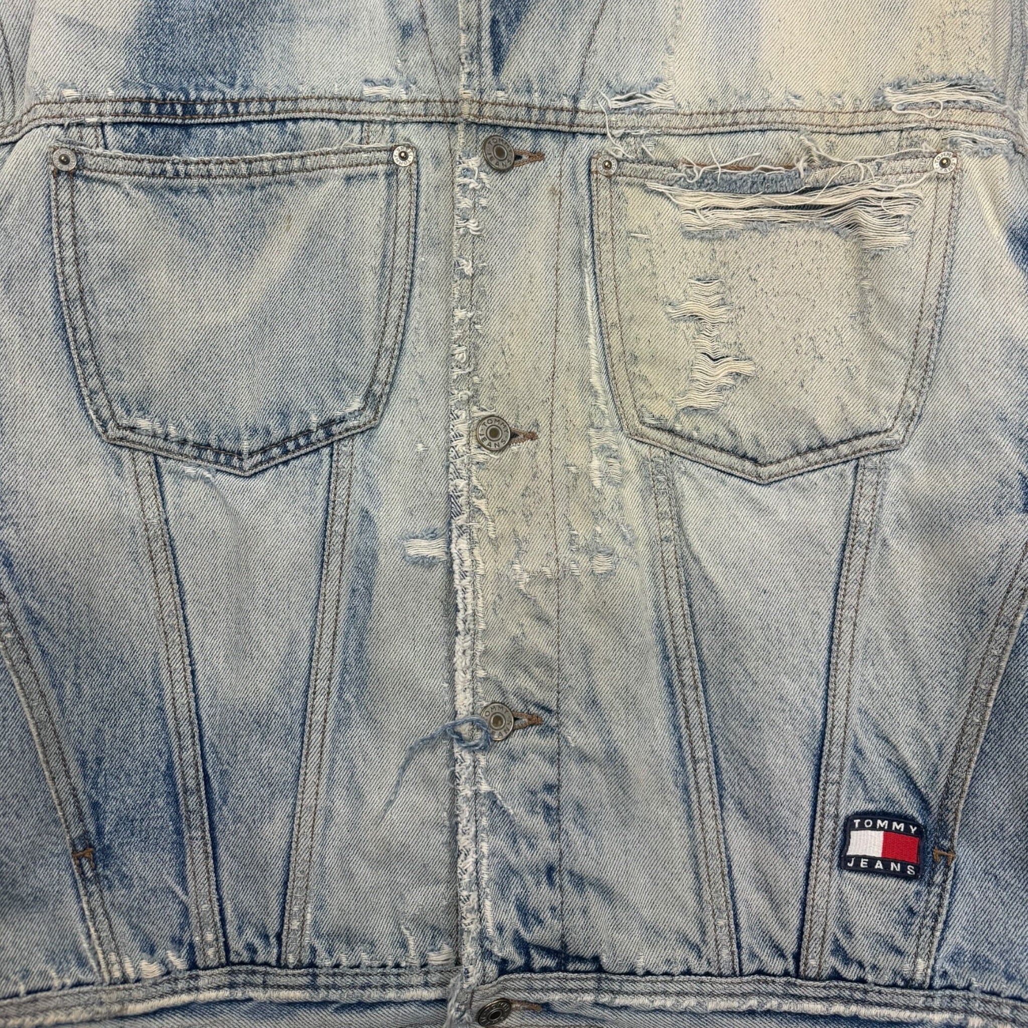 Vintage Distressed Tommy Hilfiger ‘USA’ Denim Jacket