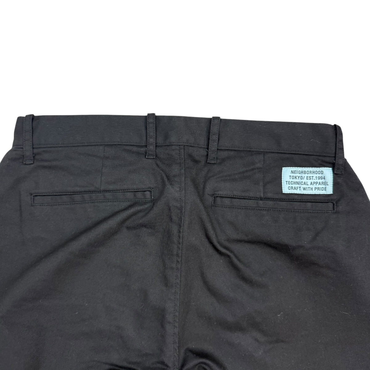 Neighbourhood Pleated Cropped Trousers Black