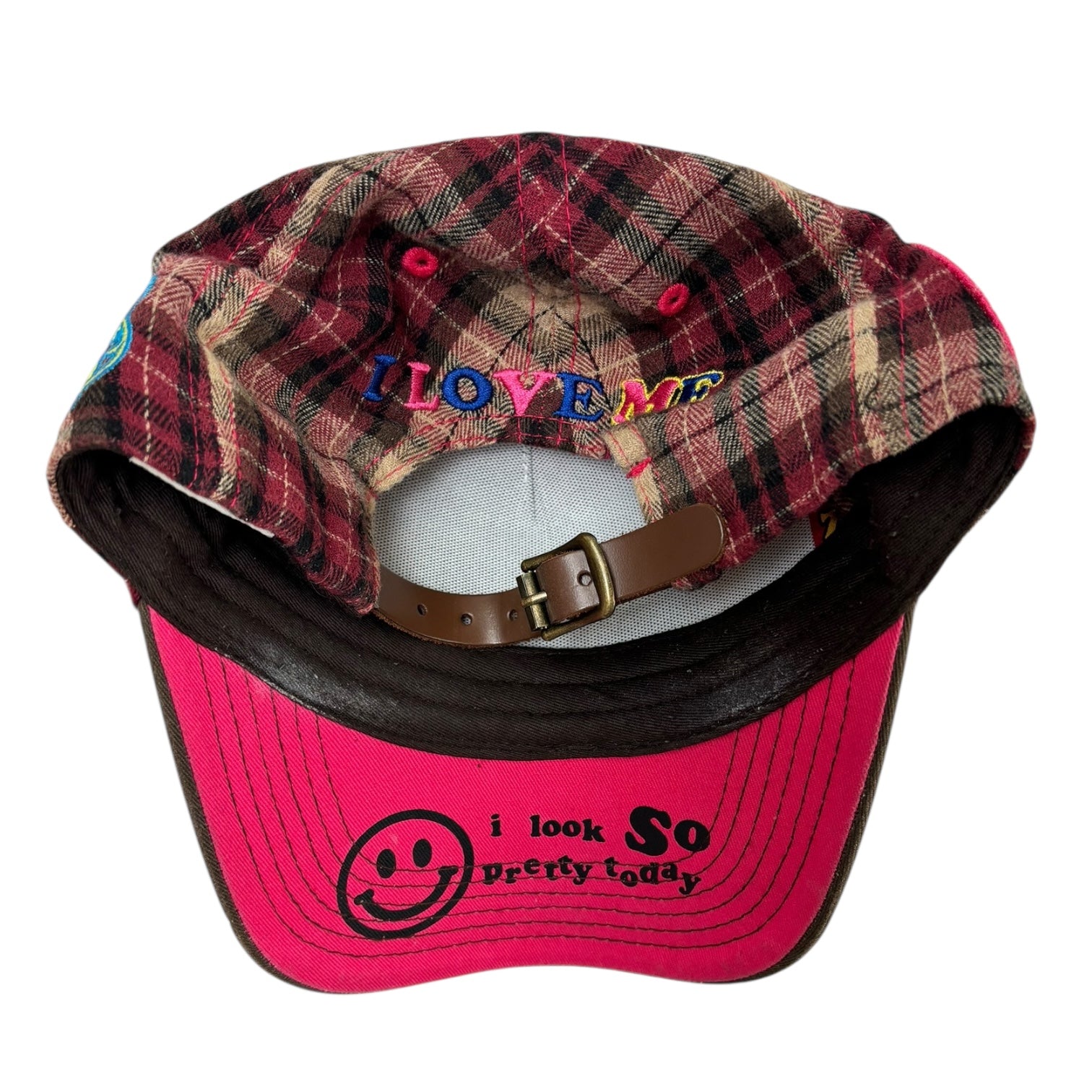 (W) Beepy Bella “F*ck You” Plaid Trucker Hat