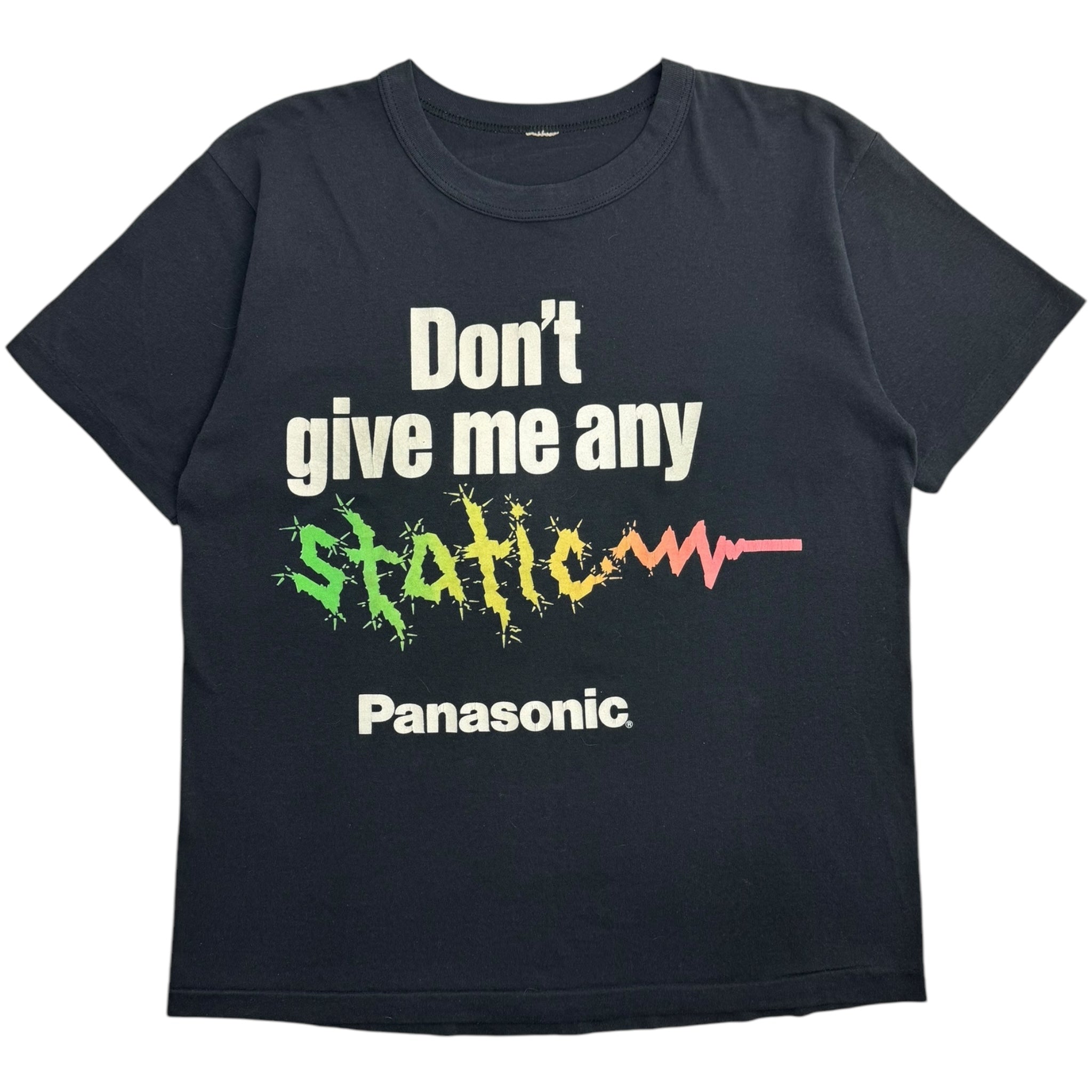 Vintage 80s Panasonic Static Tee Black