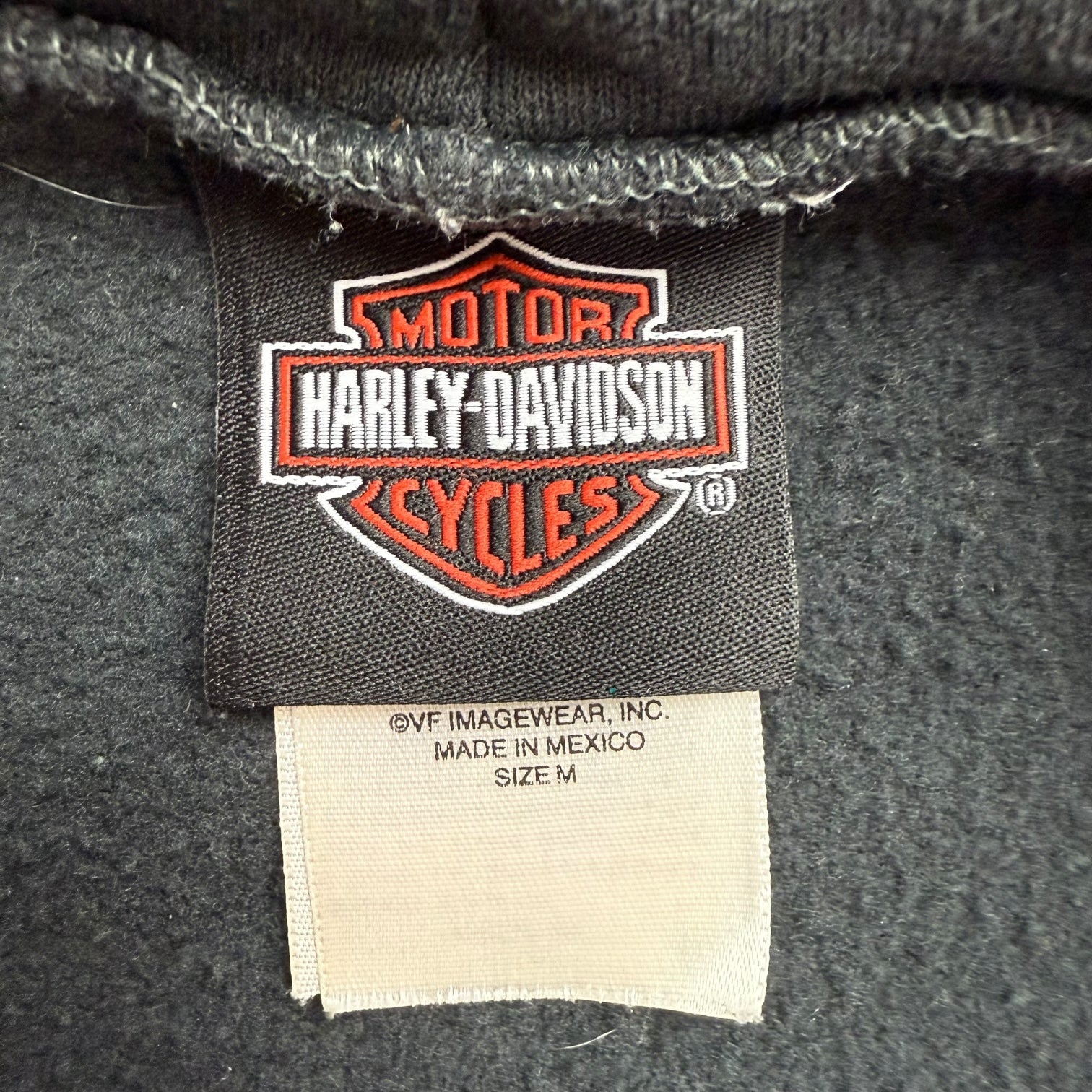 Vintage Harley Davidson Of Halifax Zip Up Sweater Grey