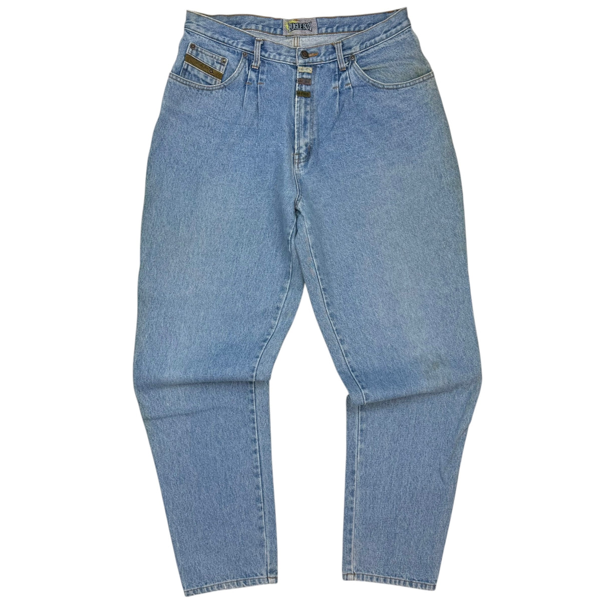 Vintage Bugleboy Patch Detail Jeans Blue