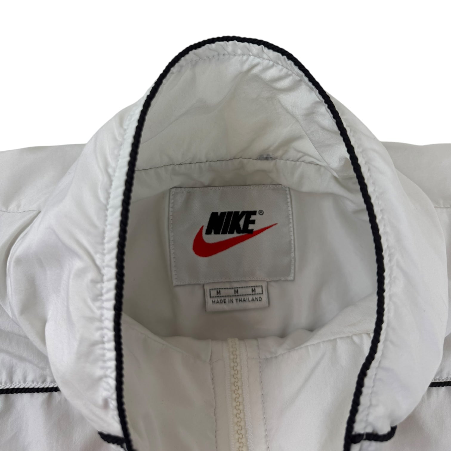 Vintage Nike Striped Windbreaker White/Black