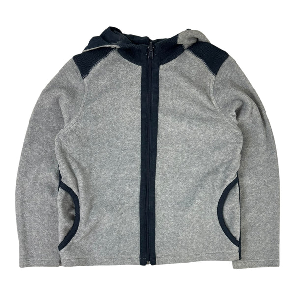 (W) Vintage Elle Sports Knit Active Hooded Jacket Grey/Navy