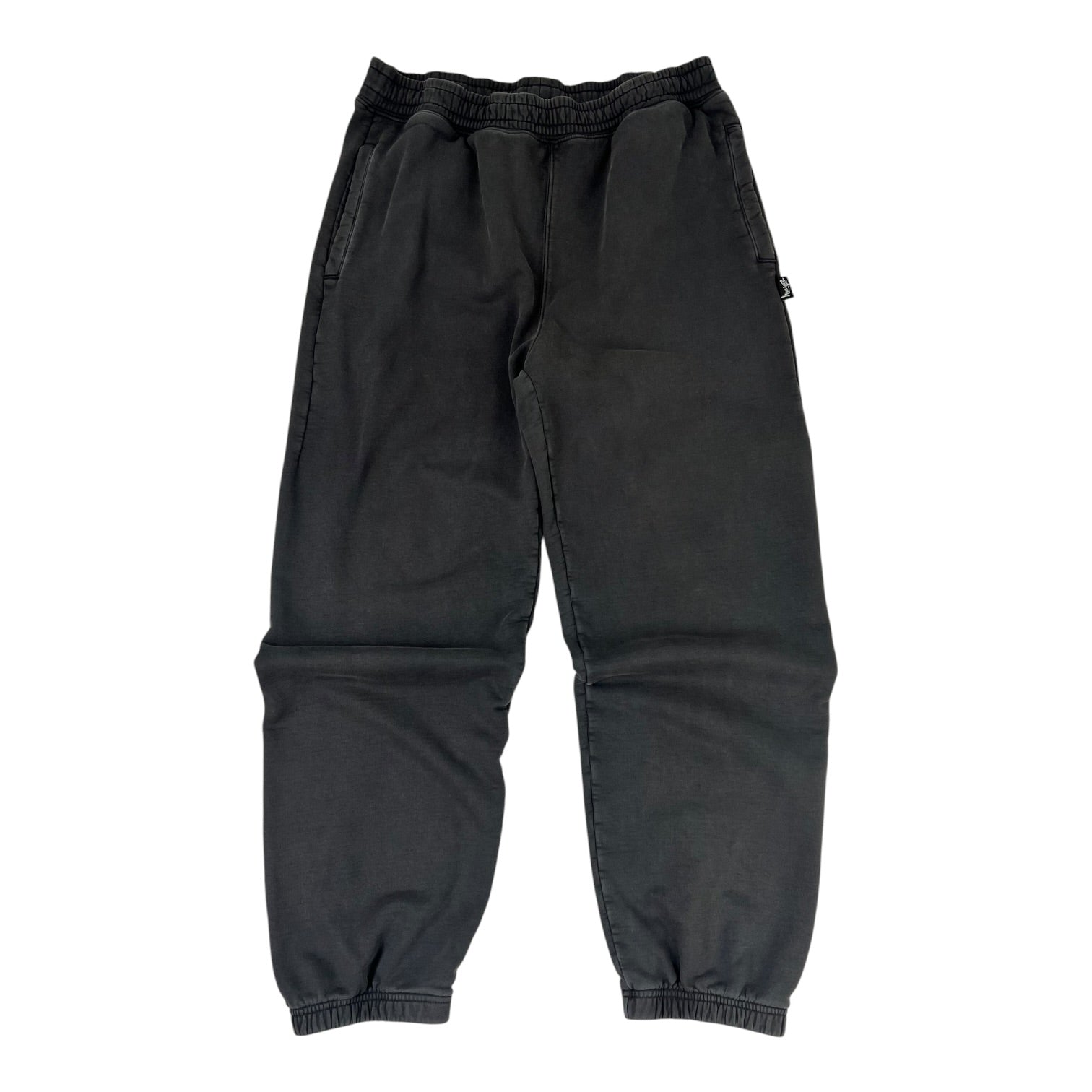 Stussy Garment Dyed Fleece Sweatpants Washed Black