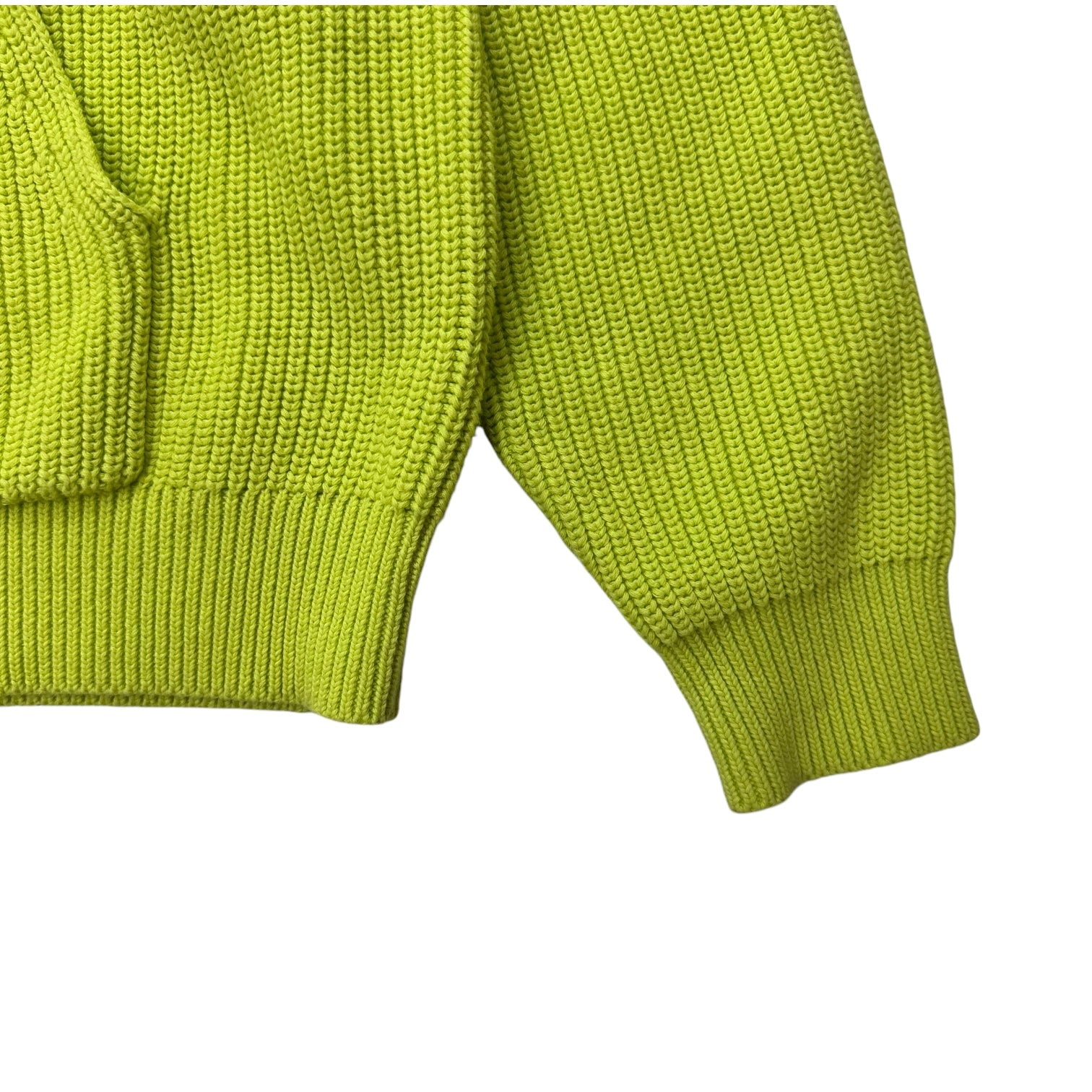 Stussy Cotton Knit Hoodie Lime