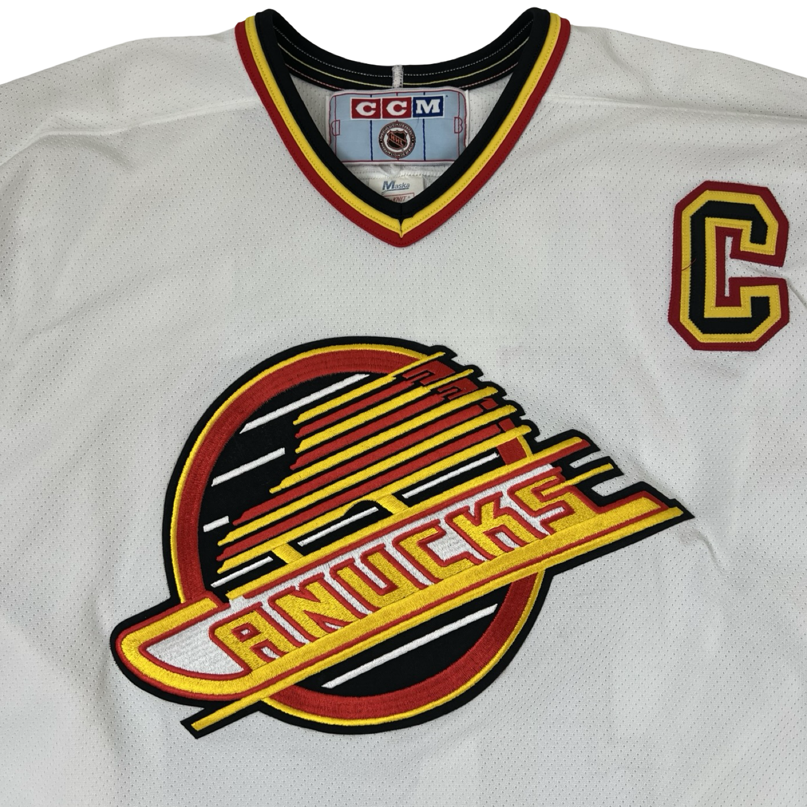 Vintage 1990’s CCM Vancouver Canucks “Flying Skate” Jersey White