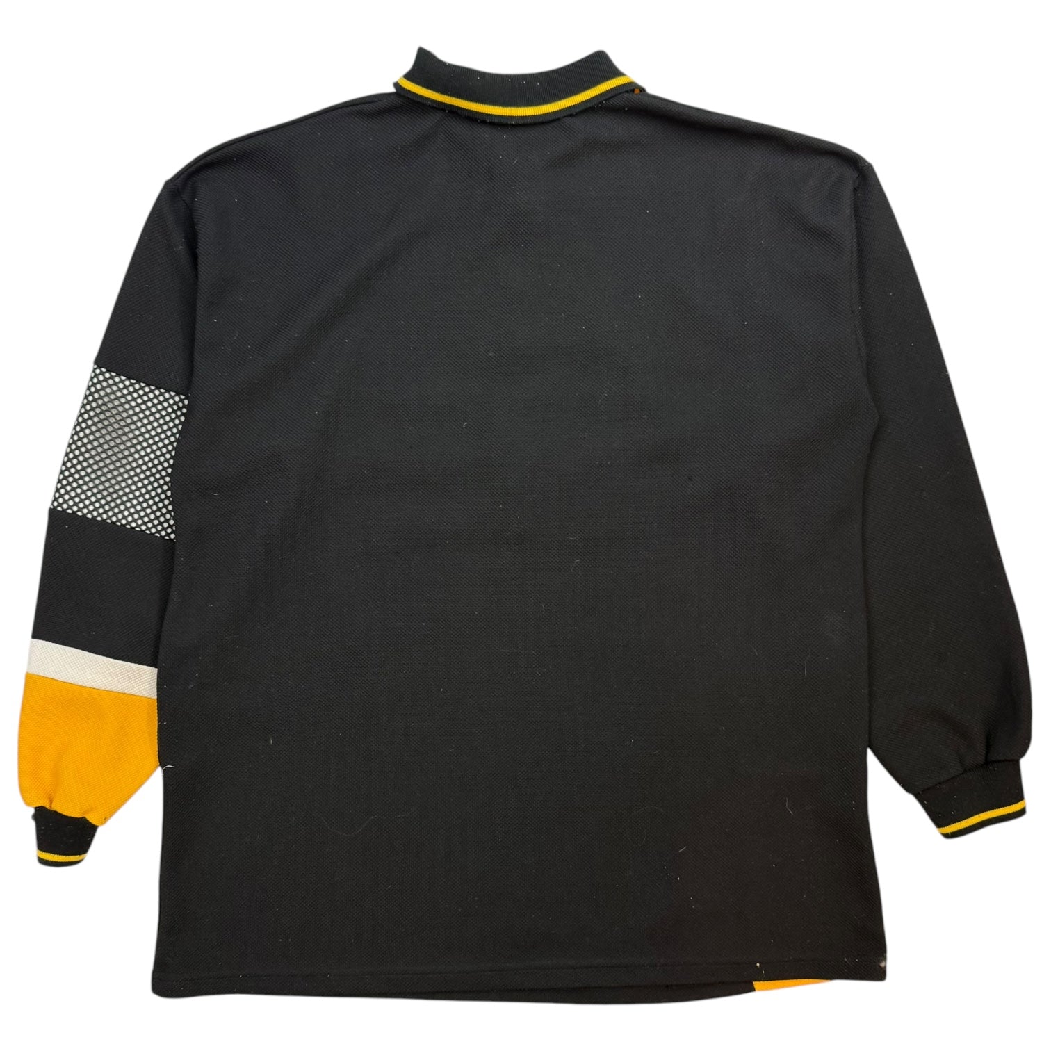 Vintage Y2K Mecca Quarter Zip Polo Black/Yellow