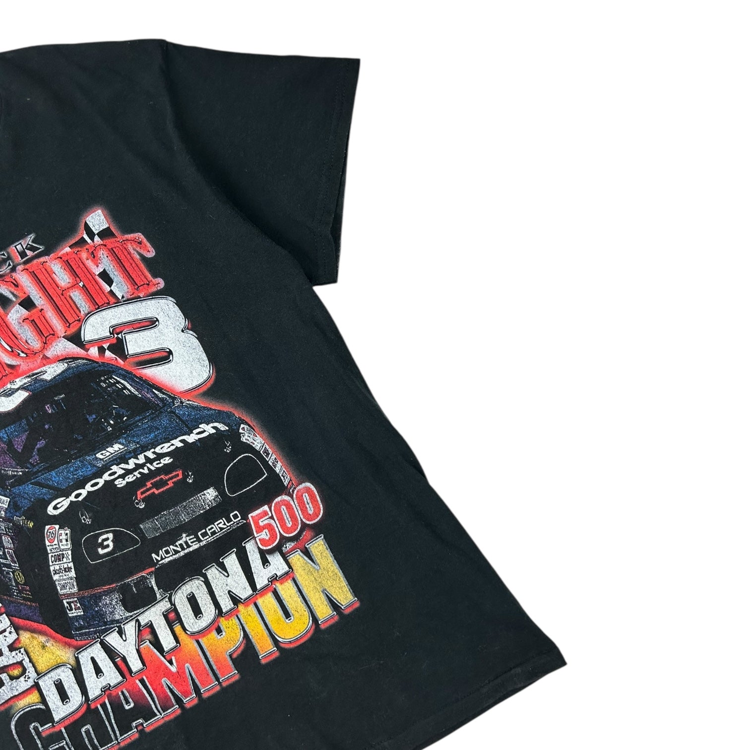 Vintage Black Knight Dale Earnhardt Daytona Championship T-Shirt Black