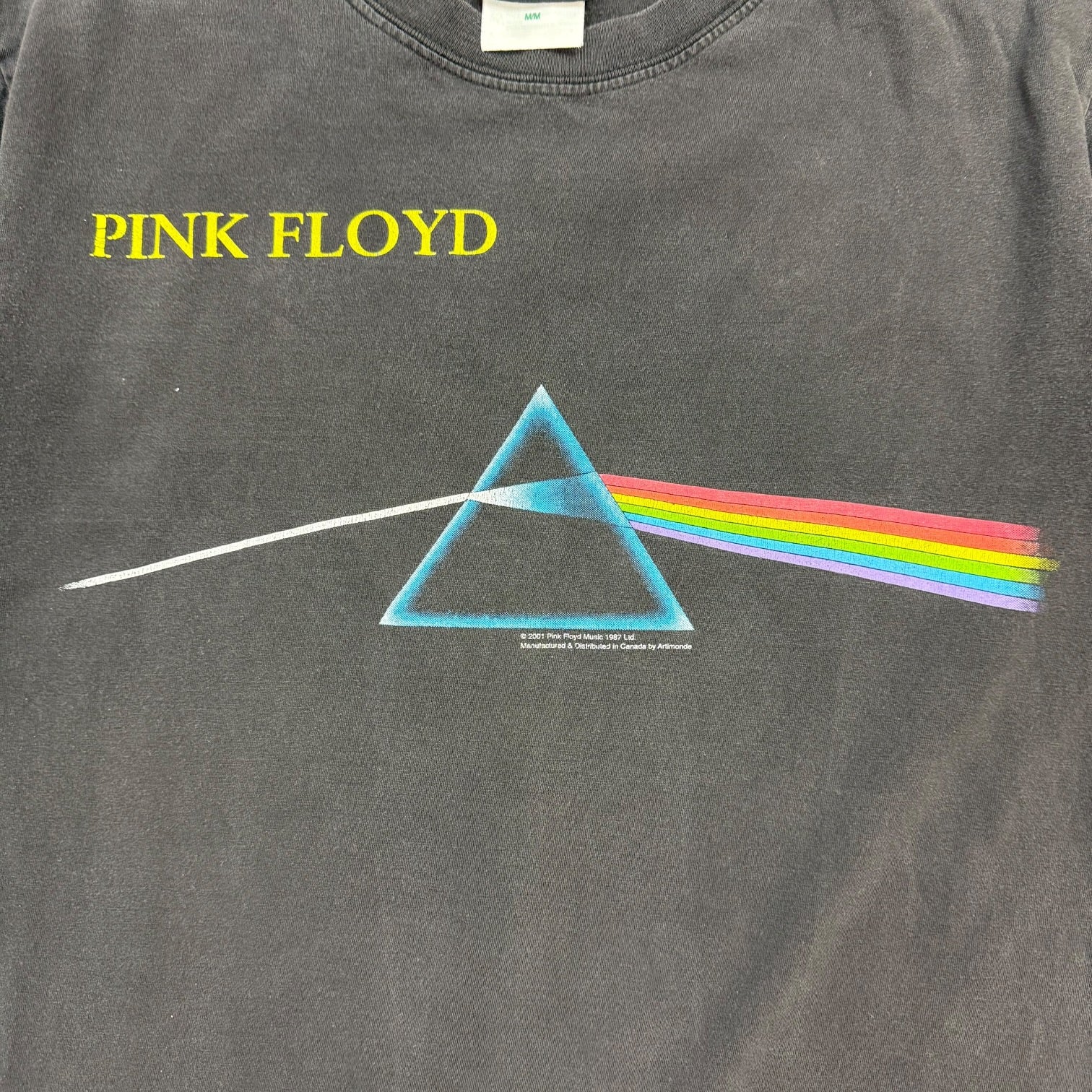 2001 Pink Floyd Dark Side Of The Moon Tee Black